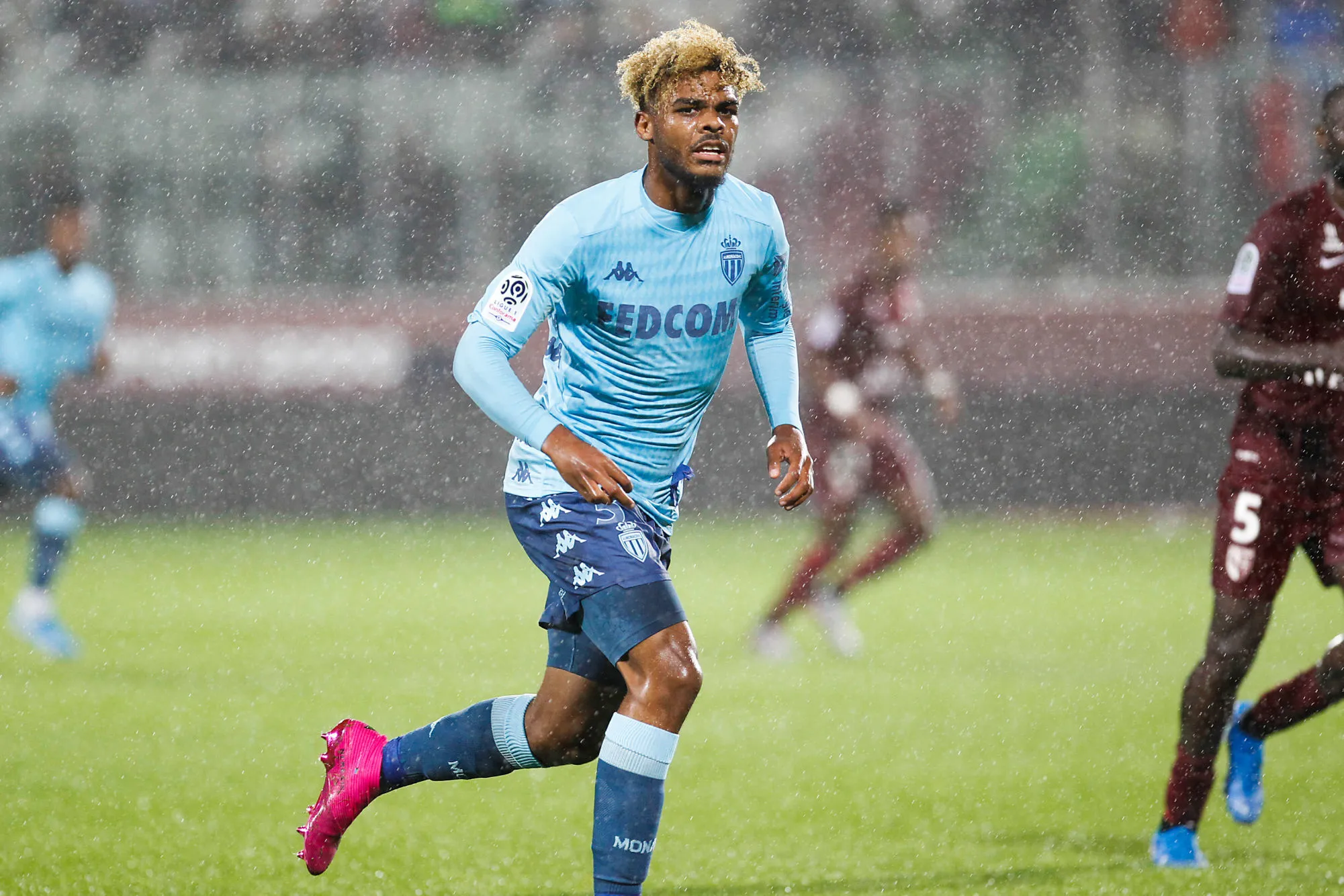 Lyle Foster of Monaco during the Ligue 1 match between FC Metz and AS Monaco at Stade Saint-Symphorien on August 17, 2019 in Metz, France. (Photo by Fred Marvaux/Icon Sport)