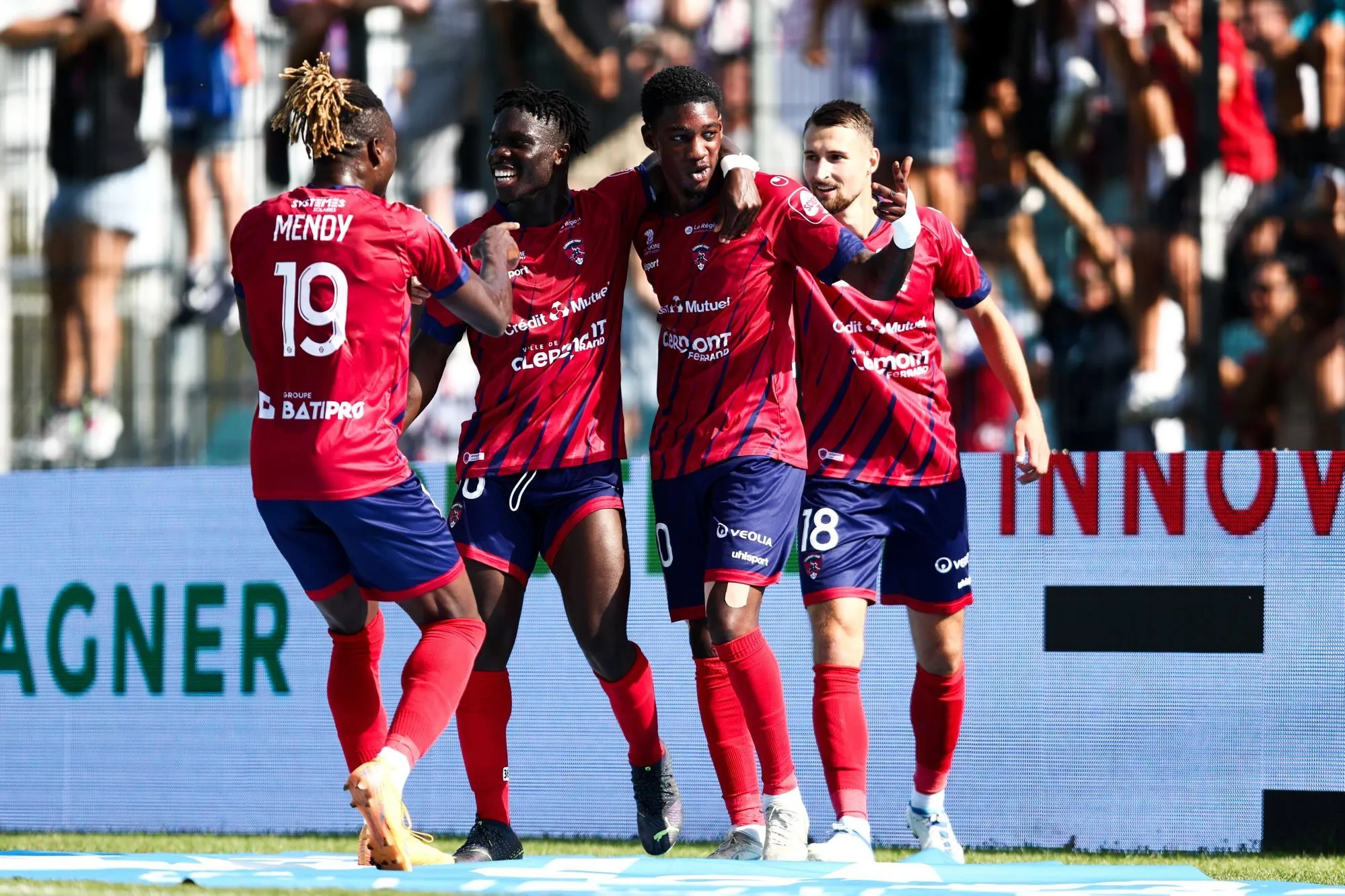 18 Elbasan RASHANI (cf63) - 36 Alidu SEIDU (cf63) - 70 Muhammed Cham SARACEVIC (cf63) during the Ligue 1 Uber Eats match between Clermont and Toulouse at Stade Gabriel Montpied on September 4, 2022 in Clermont-Ferrand, France. (Photo by Alex Martin/FEP/Icon Sport) - Photo by Icon sport