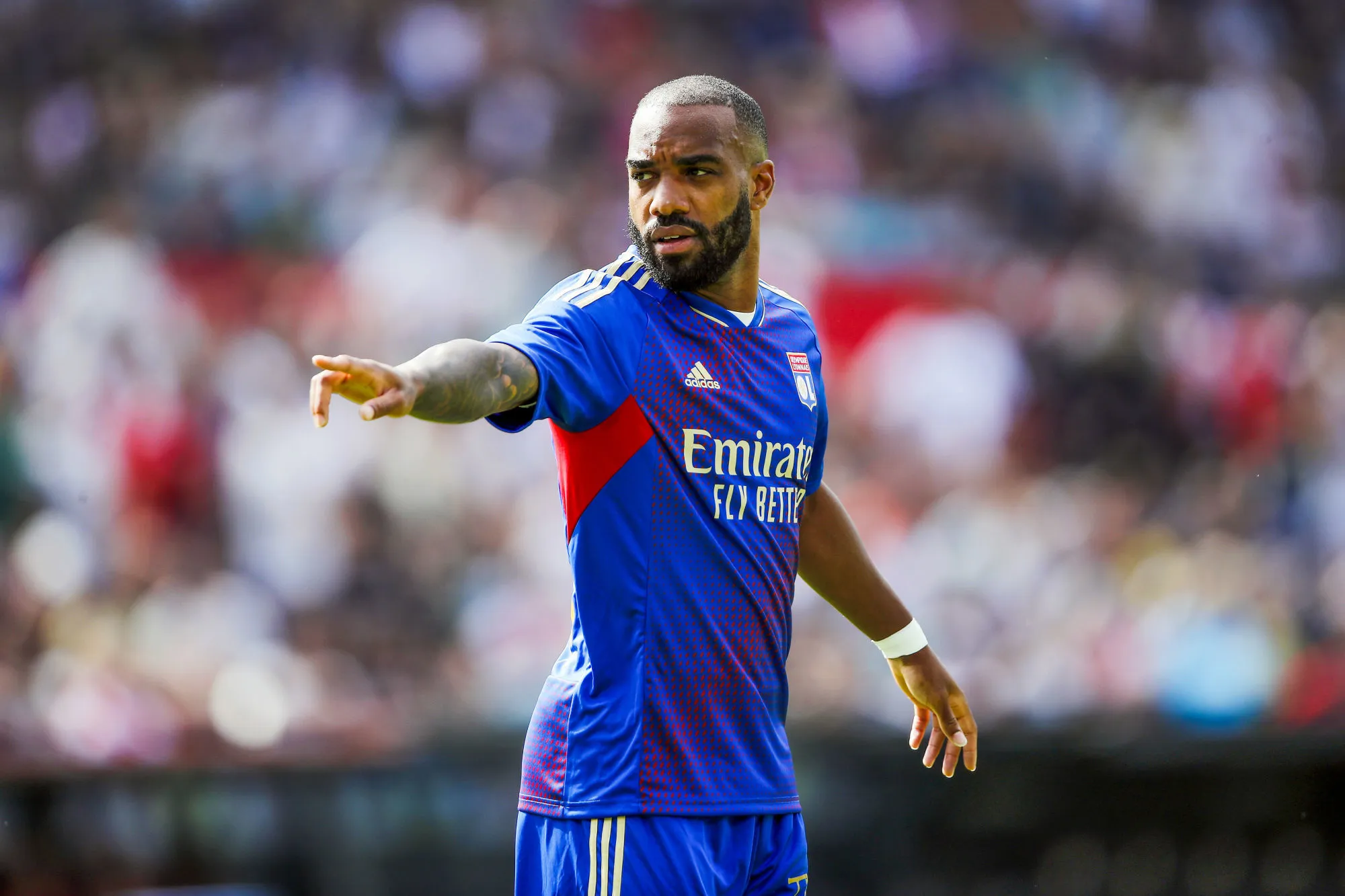 ROTTERDAM - Alexandre Lacazette of Olympique Lyonnais during the friendly match between Feyenoord and Olympique Lyon at Feyenoord Stadium de Kuip on July 24, 2022 in Rotterdam, Netherlands. ANP BART STOUTENDIJK - Photo by Icon sport