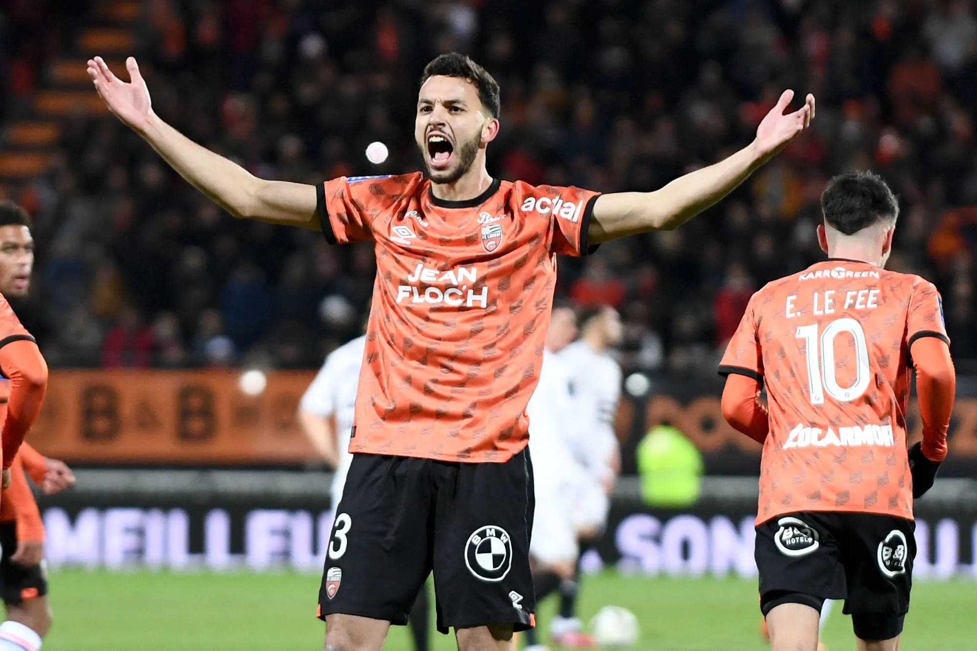 03 Montassar TALBI (fcl) during the Ligue 1 Uber Eats match between Lorient and Rennes at Stade du Moustoir on January 27, 2023 in Lorient, France. (Photo by Philippe Lecoeur/FEP/Icon Sport)