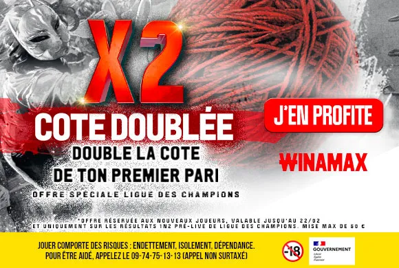 EXCEPTIONNEL : Winamax double les cotes de tous les 8es allers de Ligue des champions (dont PSG – Bayern) !