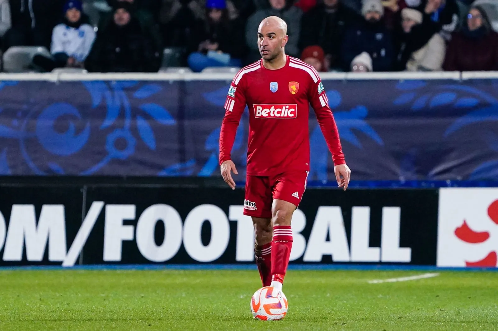 Aymen Abdennour (Rodez) face à Auxerre en Coupe de France.