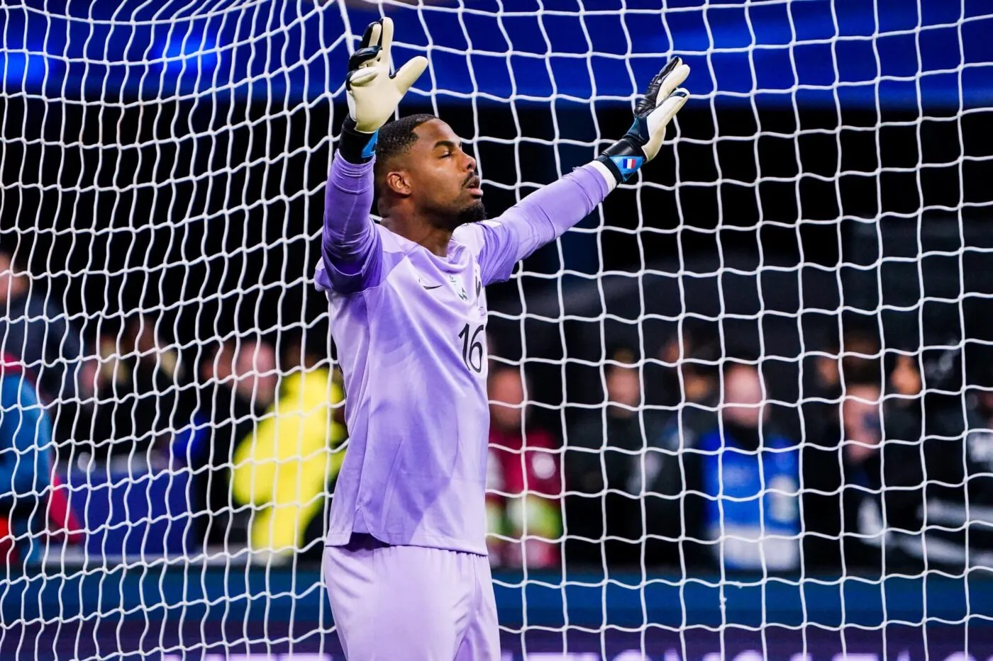 Mike MAIGNAN of France during the UEFA Euro 2024 Qualifying, Group B match between France and Netherlands on March 24, 2023 in Paris, France. (Photo by Sandra Ruhaut/Icon Sport)