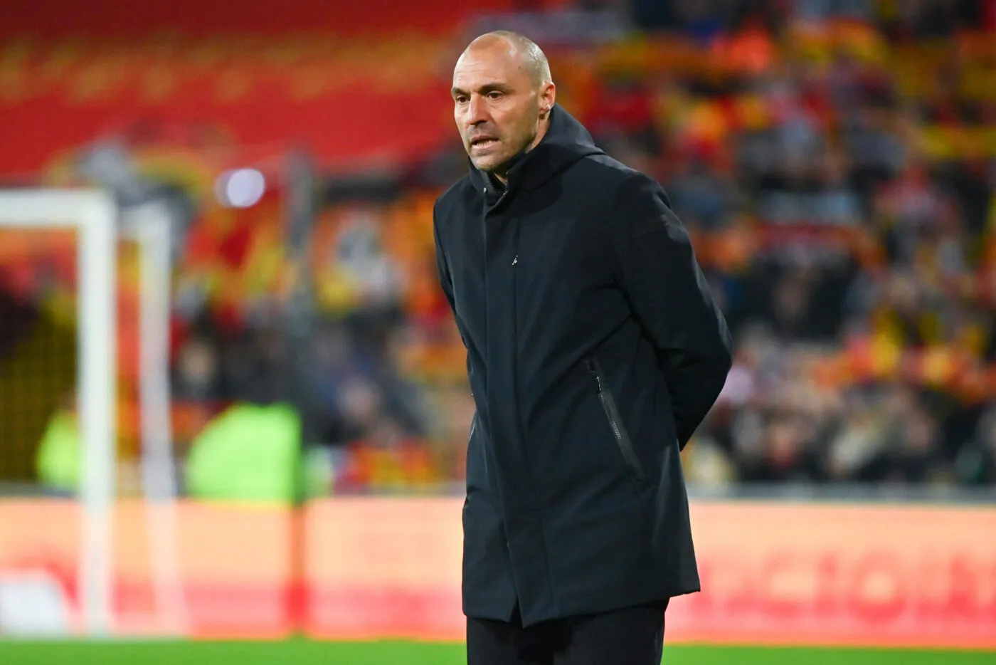 Alexandre DUJEUX coach of Angers Sco during the Ligue 1 Uber Eats match between Lens and Angers at Stade Bollaert-Delelis on March 18, 2023 in Lens, France. (Photo by Anthony Dibon/Icon Sport)