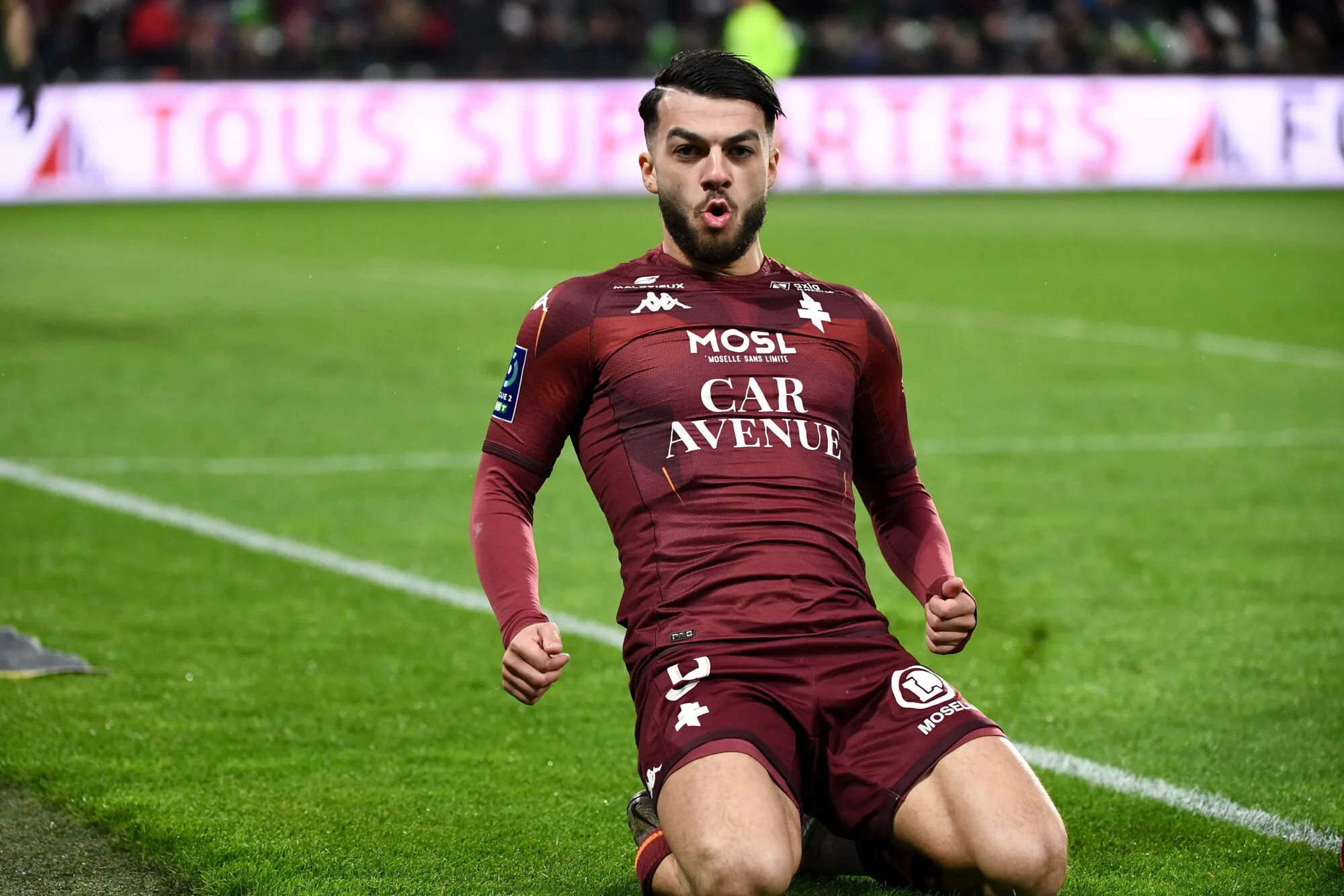 09 Georges MIKAUTADZE (fcm) during the Ligue 2 BKT match between Metz and Laval at Stade Saint-Symphorien on April 1, 2023 in Metz, France. (Photo by Christophe Saidi/FEP/Icon Sport)