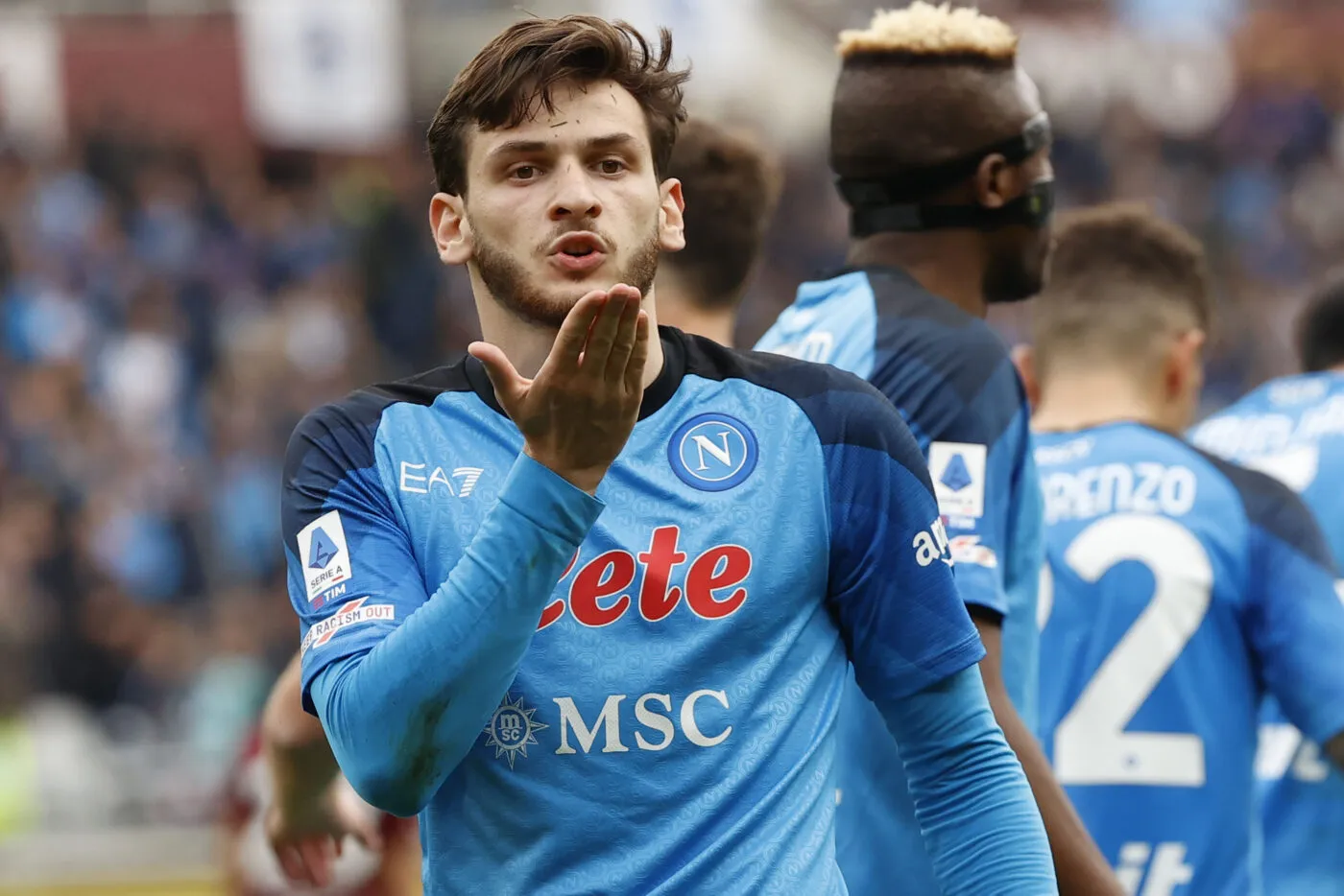 Un bébé Kvara à Naples