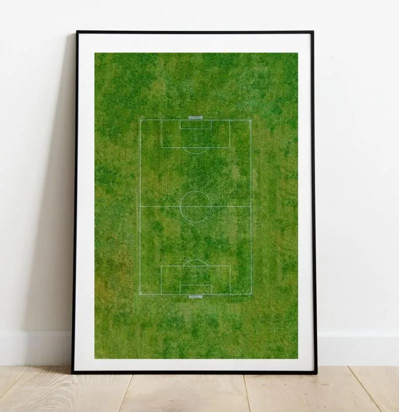 Grand terrain de foot vu du ciel