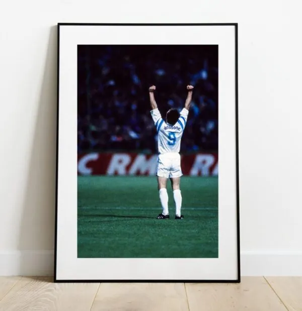 Jean-Pierre Papin fête le titre de l'OM, 1991