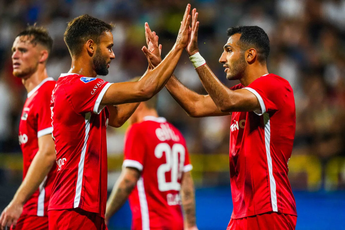 SARAJEVO - Vangelis Pavlidis of AZ Alkmaar celebrates 0-2 during the second qualifying round of the Conference League match between FK Tuzla City and AZ at the stadium Grbavica on July 28, 2022 in Sarajevo, Bosnia and Herzegovina. ANP ED OF THE POL - Photo by Icon sport