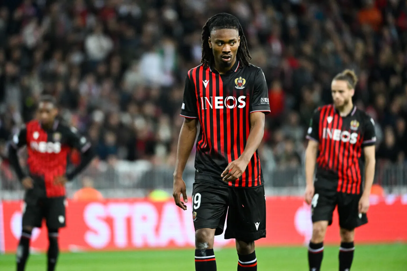 Khephren THURAM of Nice during the UEFA Europa Conference League, quarter final, second leg match between Nice and Basel at Allianz Riviera on April 20, 2023 in Nice, France. (Photo by Pascal Della Zuana/Icon Sport)