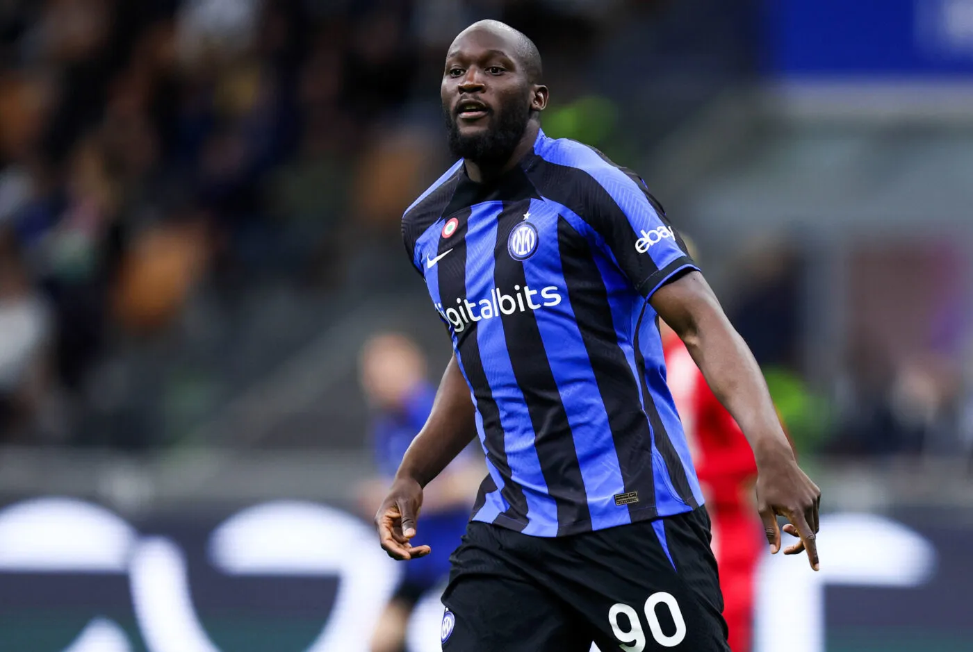 Mailand, Italien, 15.04.2023: Romelu Lukaku (Fc Internazionale) schaut waehrend des Spiels der Serie A zwischen Inter Mailand vs AC Monza im Guiseppe Meazza Stadion am 15. April 2023 in Mailand, Italien. (Foto von sportinfoto/DeFodi Images) Milan, Italy, 15.04.2023: Romelu Lukaku (Fc Internazionale) looks on during the Serie A match between FC Internazionale v AC Monza at Guiseppe Meazza Stadium on April 15, 2023 in Milan, Italy. (Photo by sportinfoto/DeFodi Images) - Photo by Icon sport