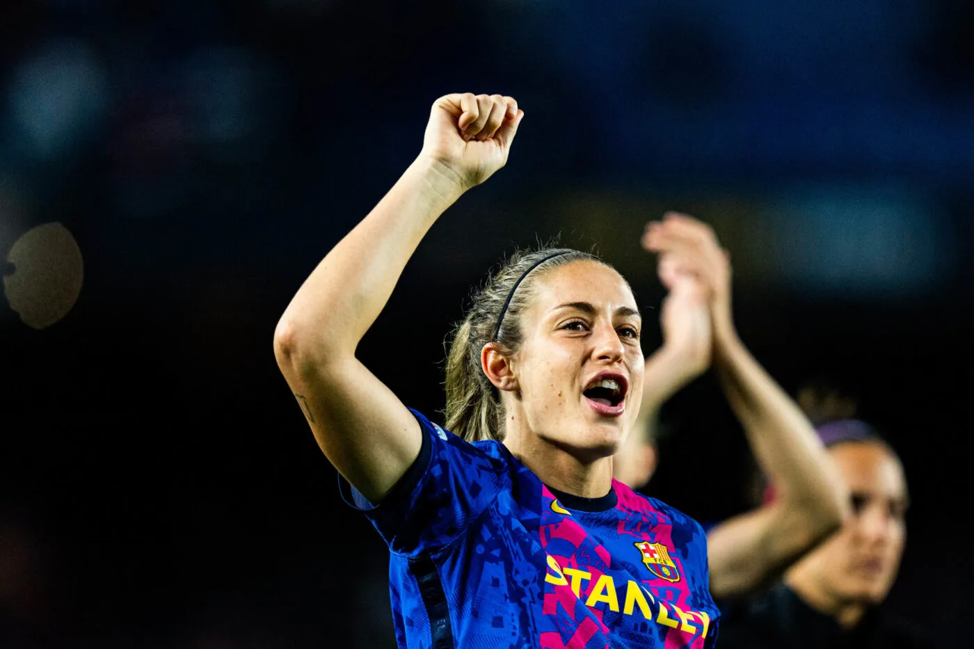 Alexia Putellas (FC Barcelona) celebrates after the match following the Women?s Champions League football match between FC Barcelona and Vfl Wolfsburg, at the Camp Nou stadium in Barcelona, Spain, Friday, April 22, 2022. Foto: Siu Wu. - Photo by Icon sport