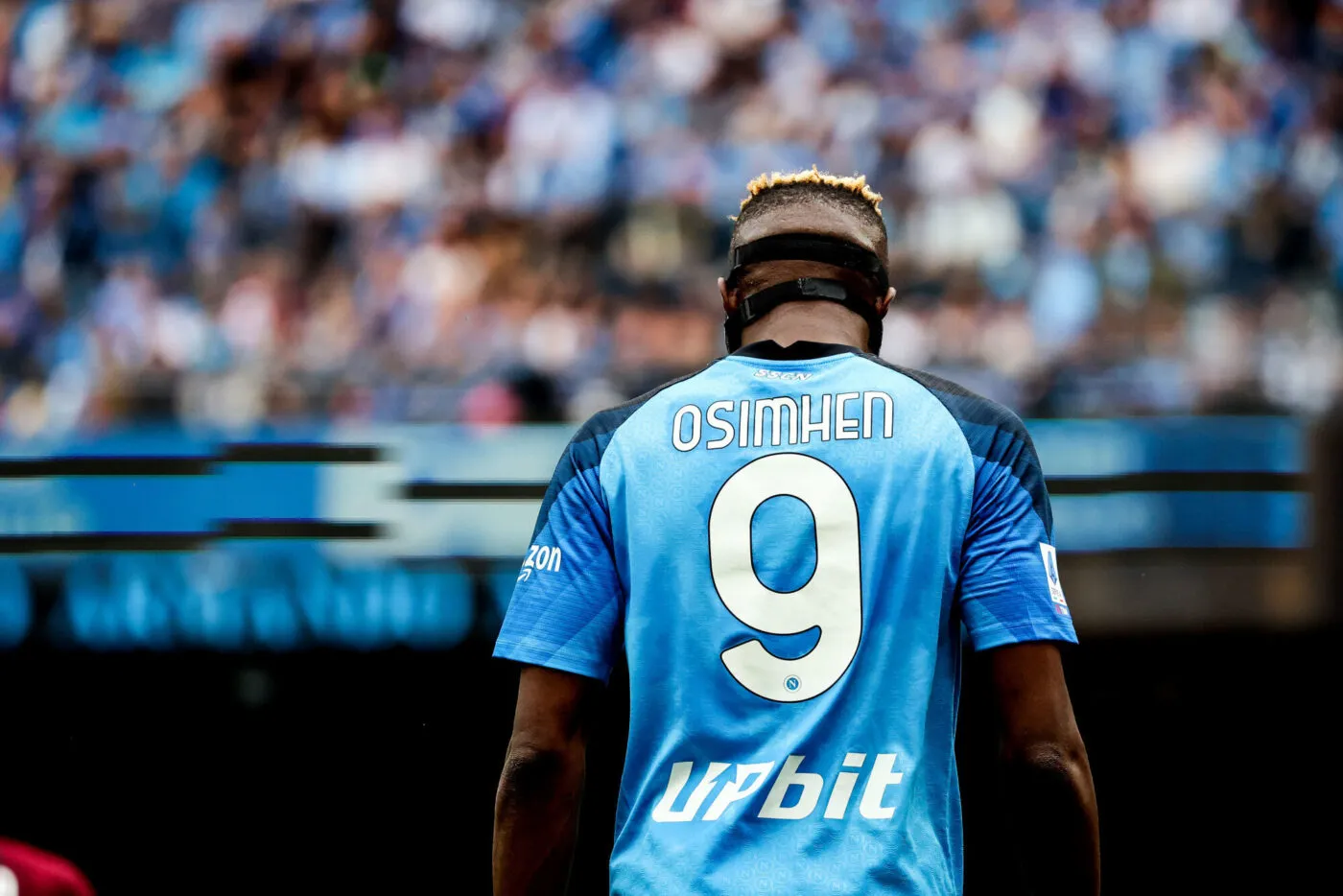 Foto Alessandro Garofalo/LaPresse 30 aprile 2023 Napoli, Italia sport calcio Napoli vs Salernitana - Campionato di calcio Serie A TIM 2022/2023 - stadio Diego Armando Maradona Nella foto: Victor Osimhen (SSC Napoli); April 30 , 2023 Naples, Italy sport soccer Napoli vs Salernitana - Italian Football Championship League A TIM 2022/2023 - Diego Armando Maradona stadium. In the pic: Victor Osimhen (SSC Napoli); - Photo by Icon sport