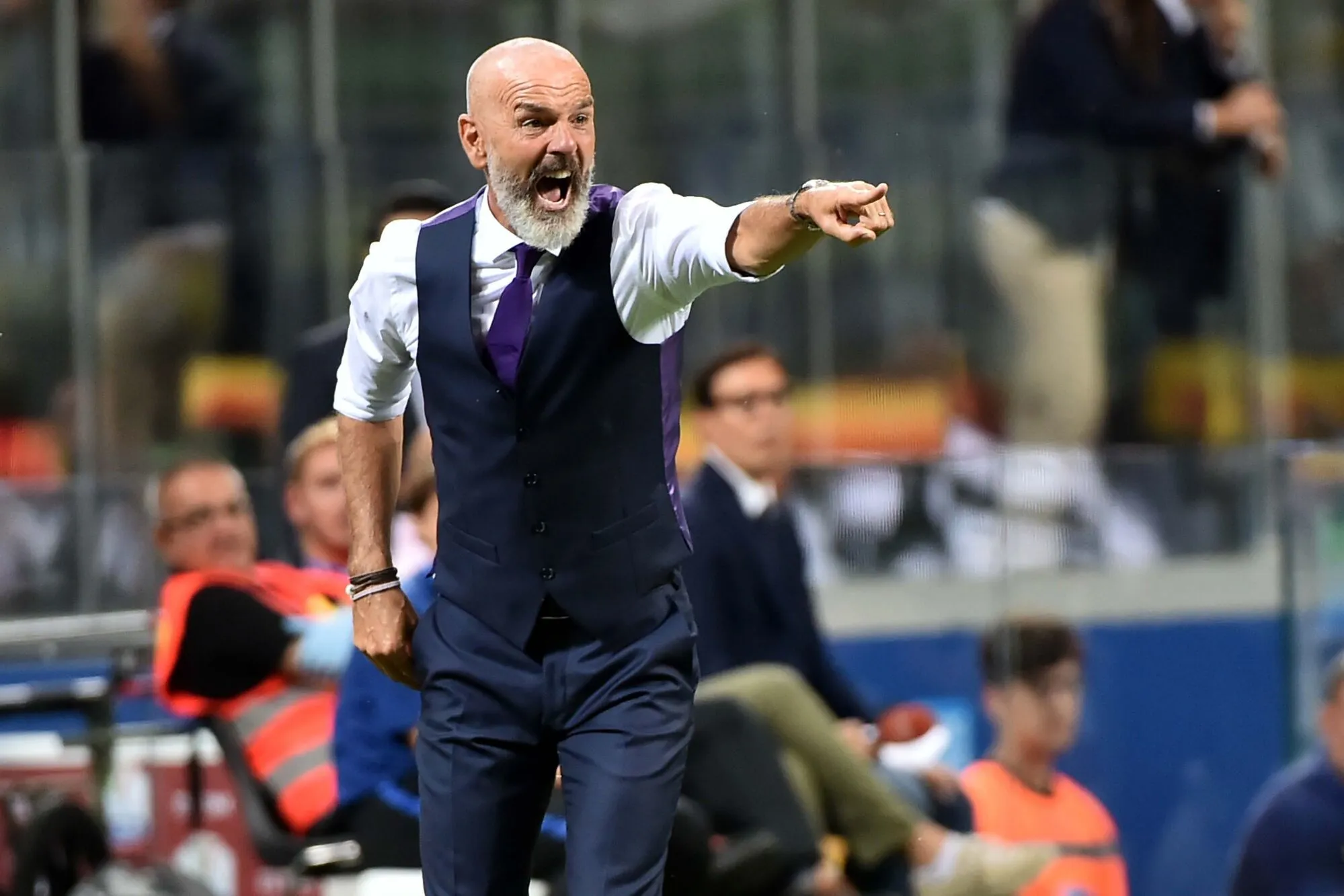 Stefano Pioli during the Serie A match between Inter and Fiorentina on 20th August 2017