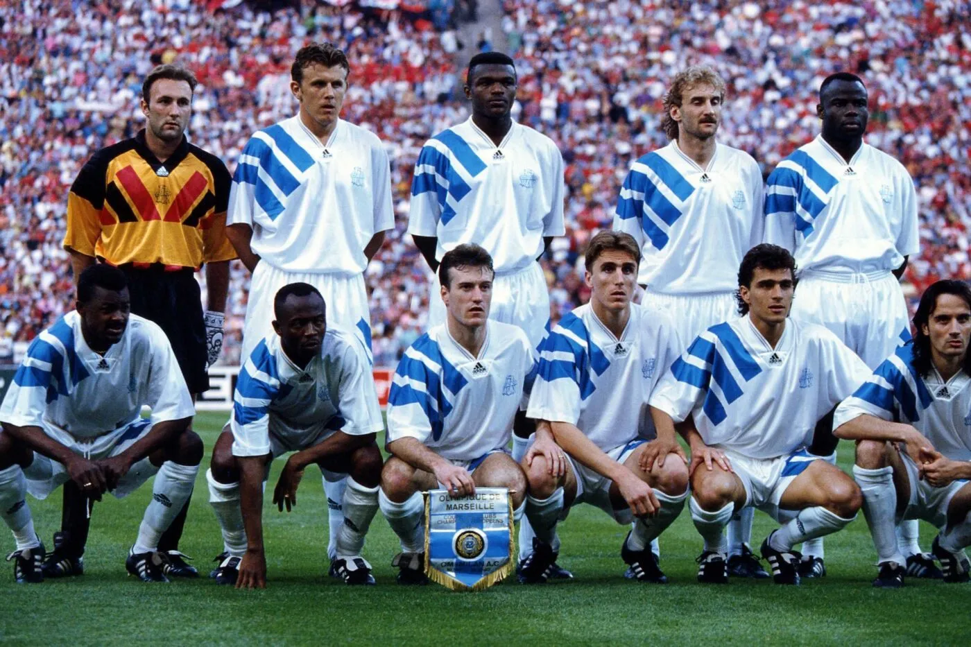 Equipe de Marseille - 26.05.1993 - Marseille / Milan AC - Finale Coupe d'Europe des Clubs Champions - Munich