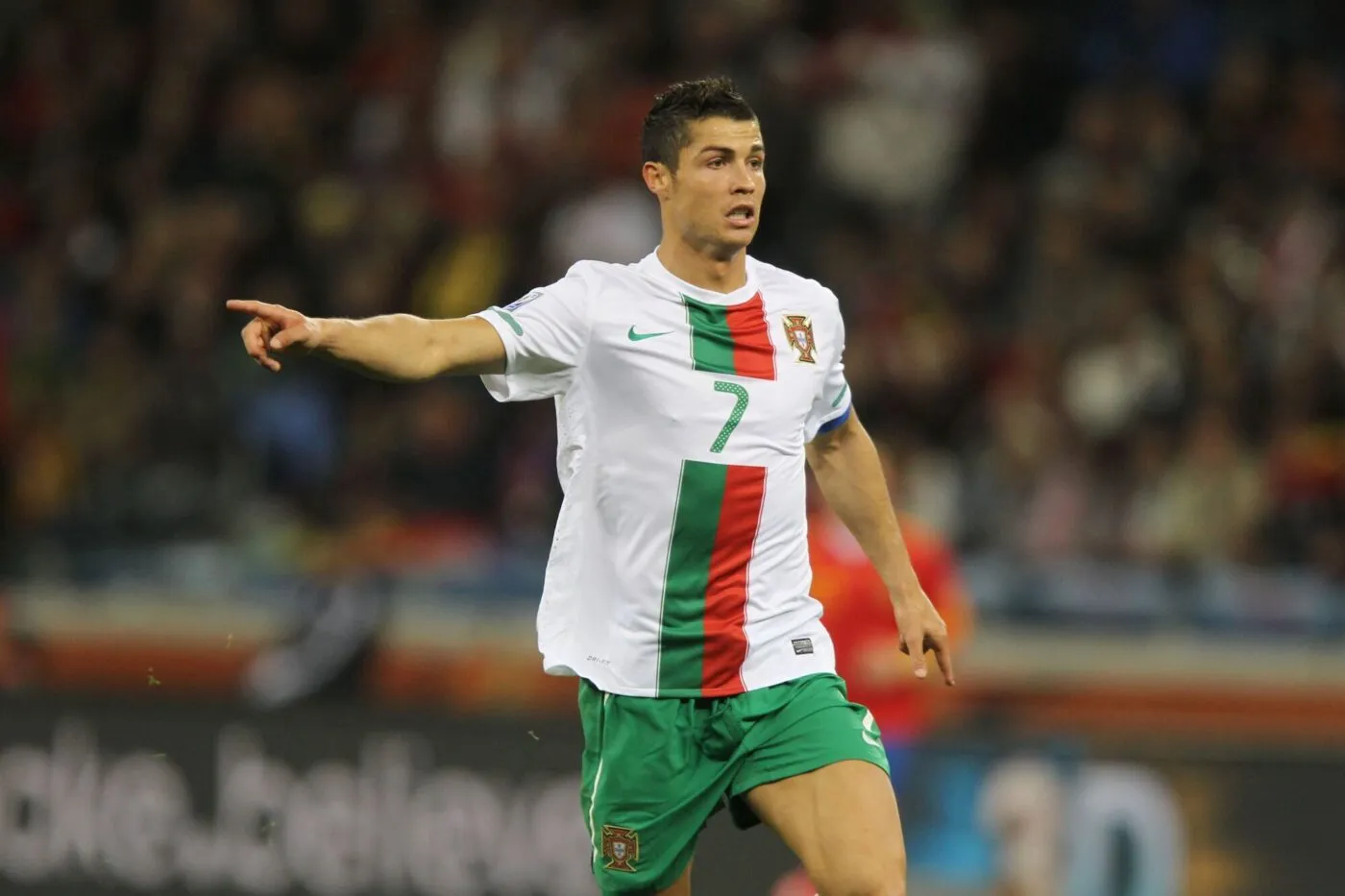 Cristiano Ronaldo pendant Portugal-Espagne 2010