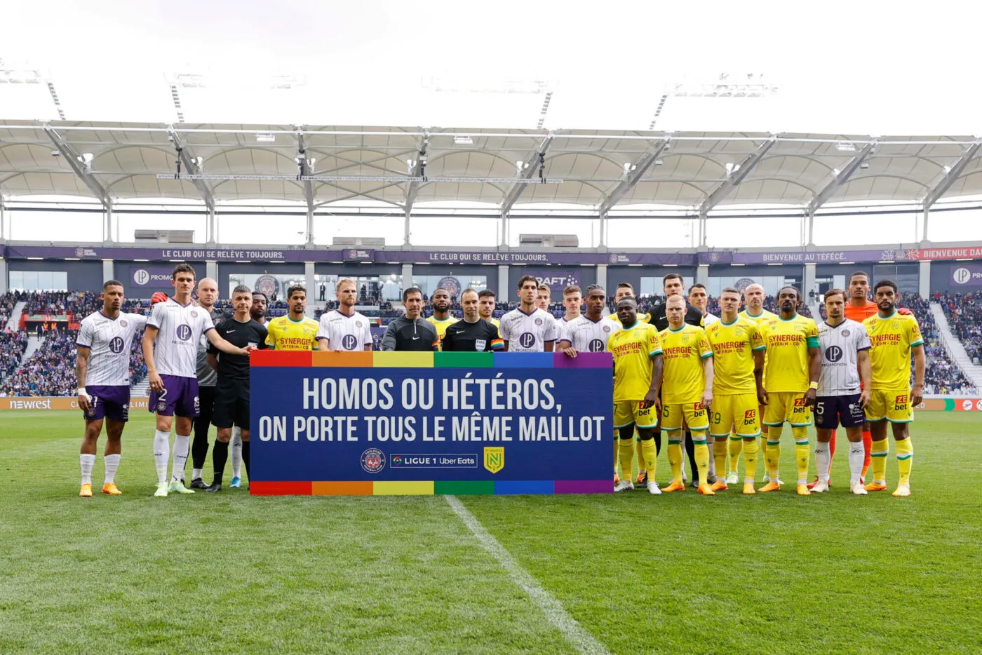 Equipe de football de Toulouse (tfc) - Equipe de football de Nantes (fcn) during the Ligue 1 Uber Eats match between Toulouse and Nantes Stadium Municipal on May 14, 2023 in Toulouse, France. (Photo by Loic Baratoux/FEP/Icon Sport)