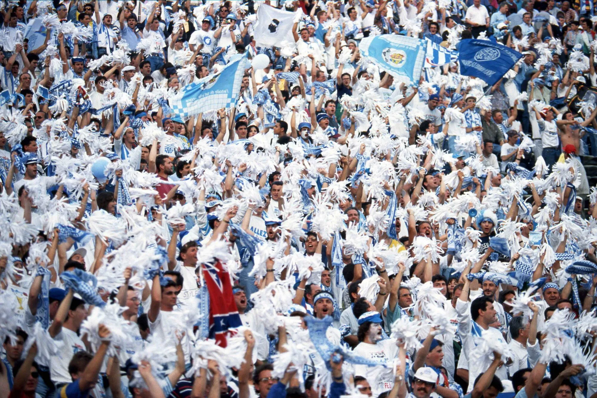 Supporters de Marseille &#8211; 26/05/1993 &#8211; Marseille-AC Milan &#8211; Finale de la Ligue des champions 1993