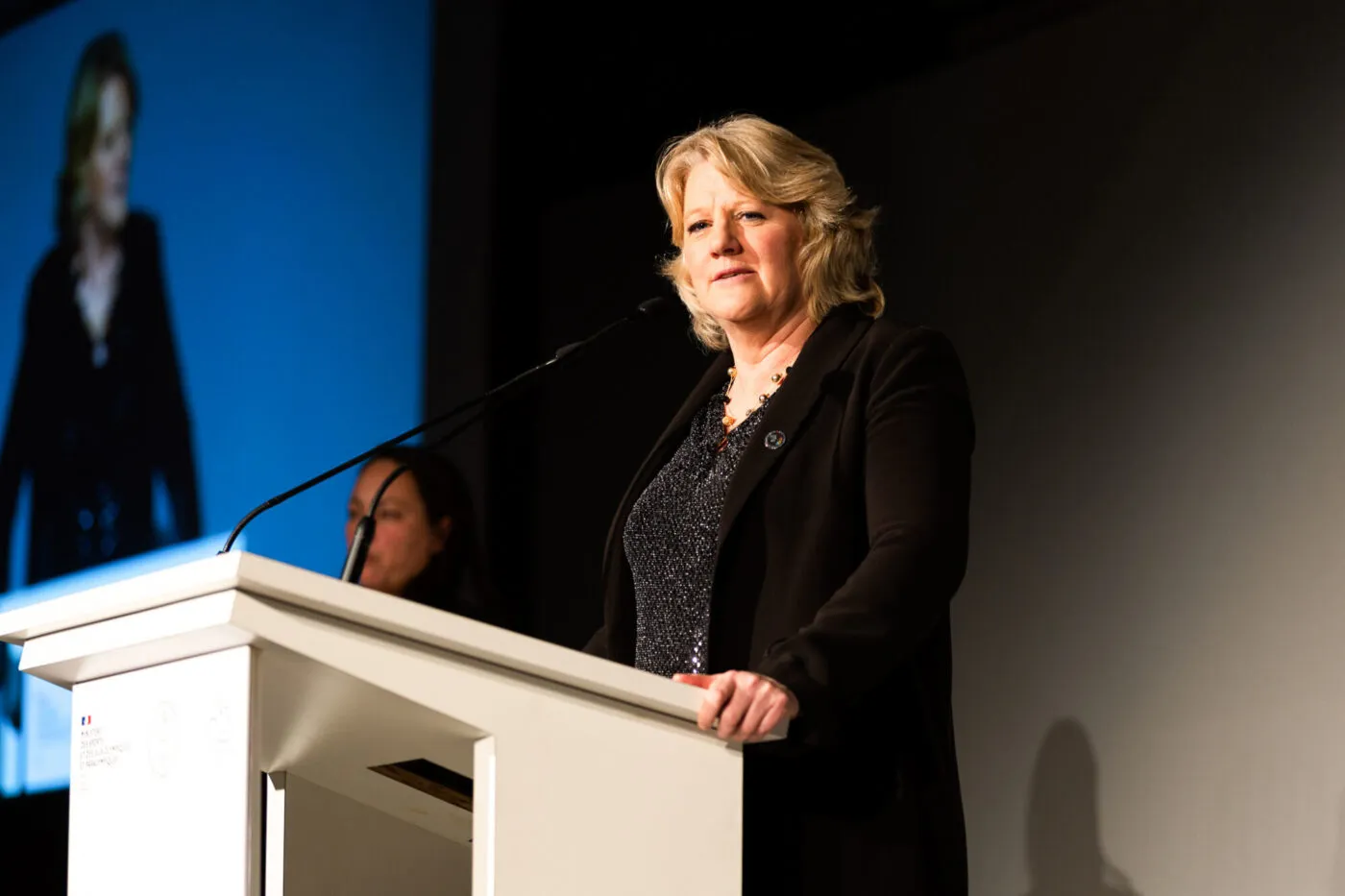 Brigitte HENRIQUES President of CNOSF during the CNOSF - Wishes 2023 at Maison De La Mutualite on January 26, 2023 in Paris, France. (Photo by Thibaut Bossenie/Icon Sport)