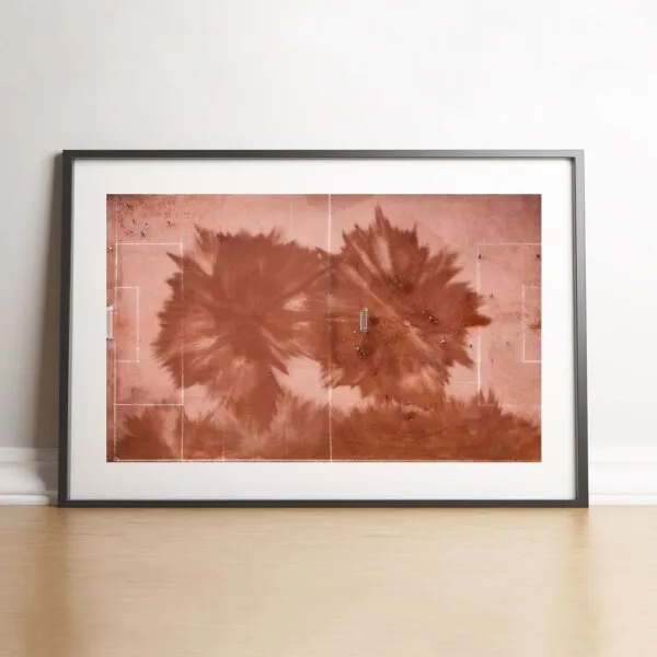 Terrain stabilisé vu du ciel