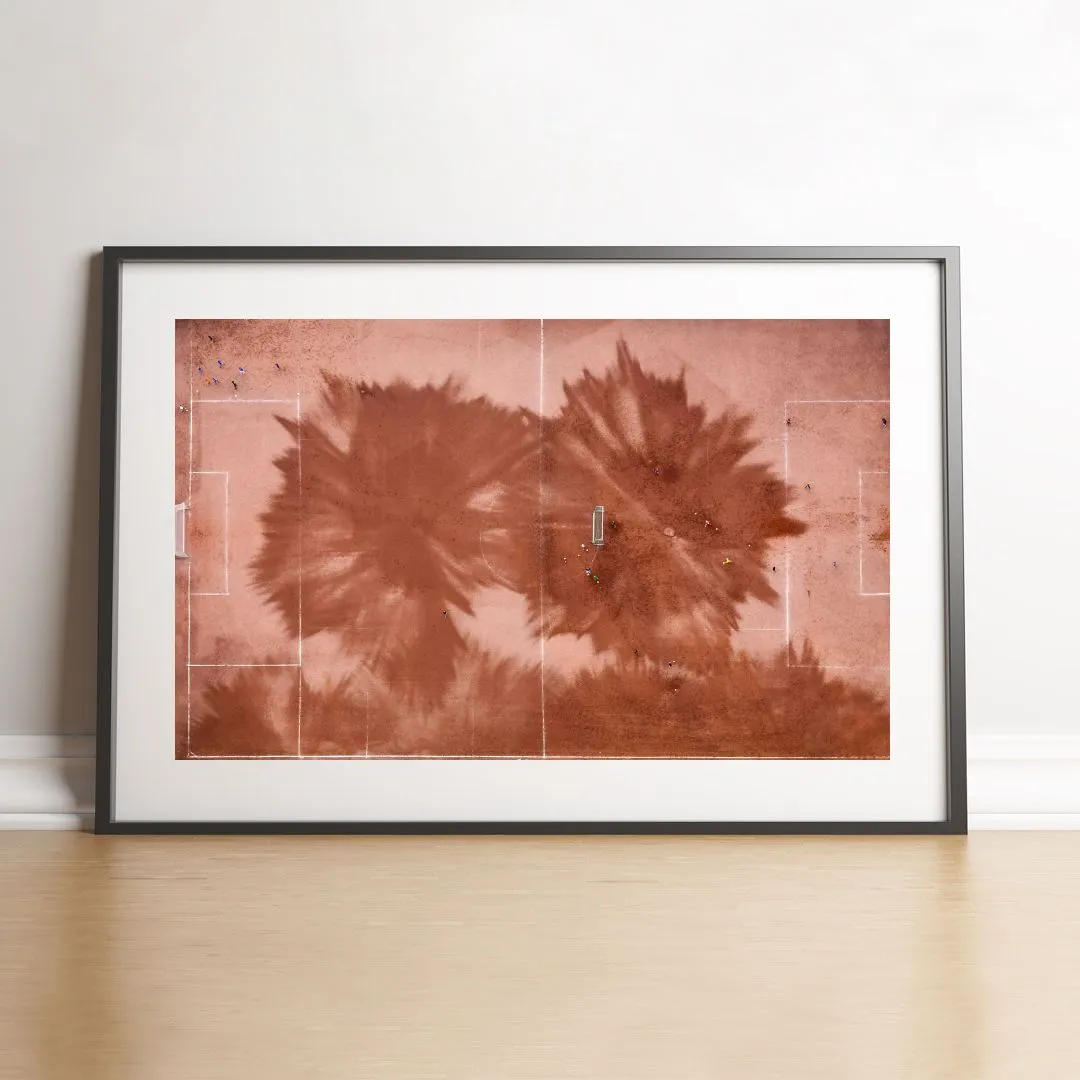 Terrain stabilisé vu du ciel