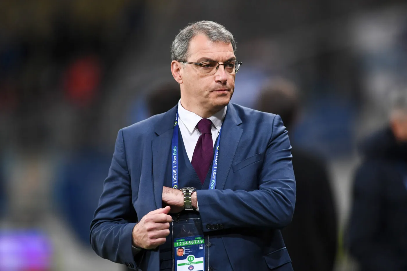 Damien COMOLLI (President Toulouse TFC) during the Ligue 1 Uber Eats match between Toulouse FC and Olympique de Marseille at Stadium Municipal on February 19, 2023 in Toulouse, France. (Photo by Philippe Lecoeur/FEP/Icon Sport)