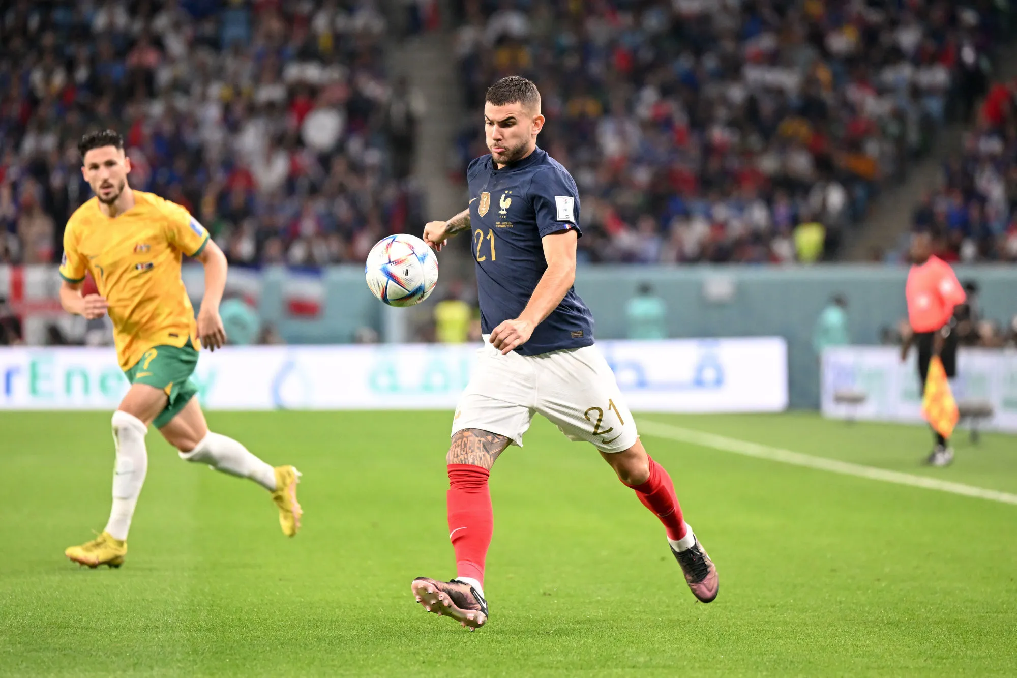 21 Lucas HERNANDEZ (fra) during the FIFA World Cup 2022, Group D match between France and Australia on November 22, 2022 in Al Wakrah, Qatar. (Photo by Anthony Bibard/FEP/Icon Sport)
