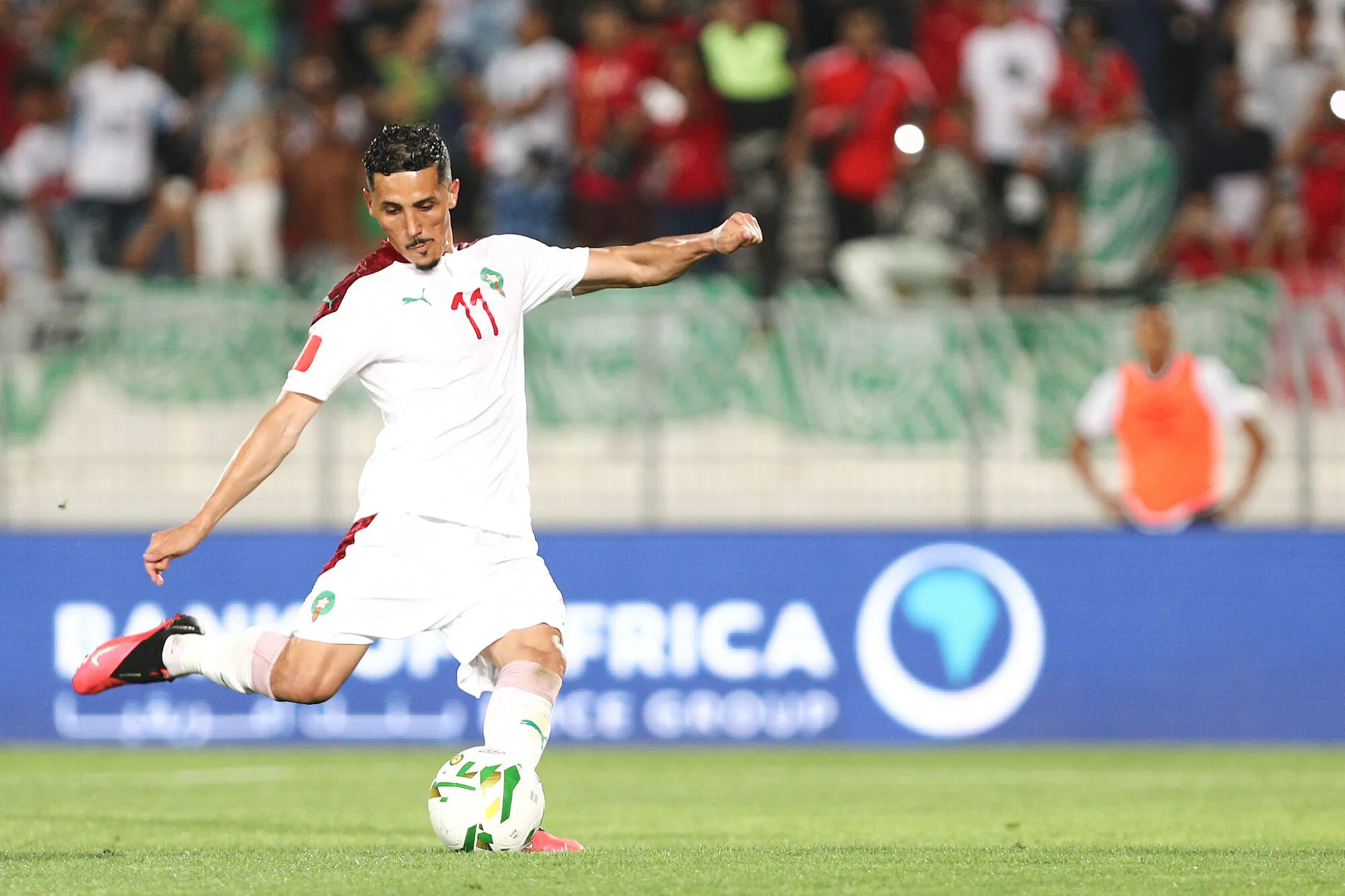 Fayçal Fajr avec le Maroc en juin 2022 Photo : Icon sport
