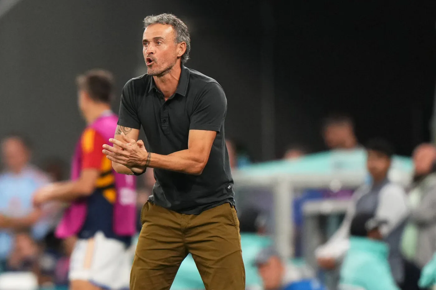 Spain head coach Luis Enrique Martinez during the FIFA World Cup Qatar 2022 match, Round of 16, between Morocco v Spain played at Education City Stadium on Dec 6, 2022 in Doha, Qatar. (Photo by Bagu Blanco / Pressinphoto / Icon Sport) - Photo by Icon sport