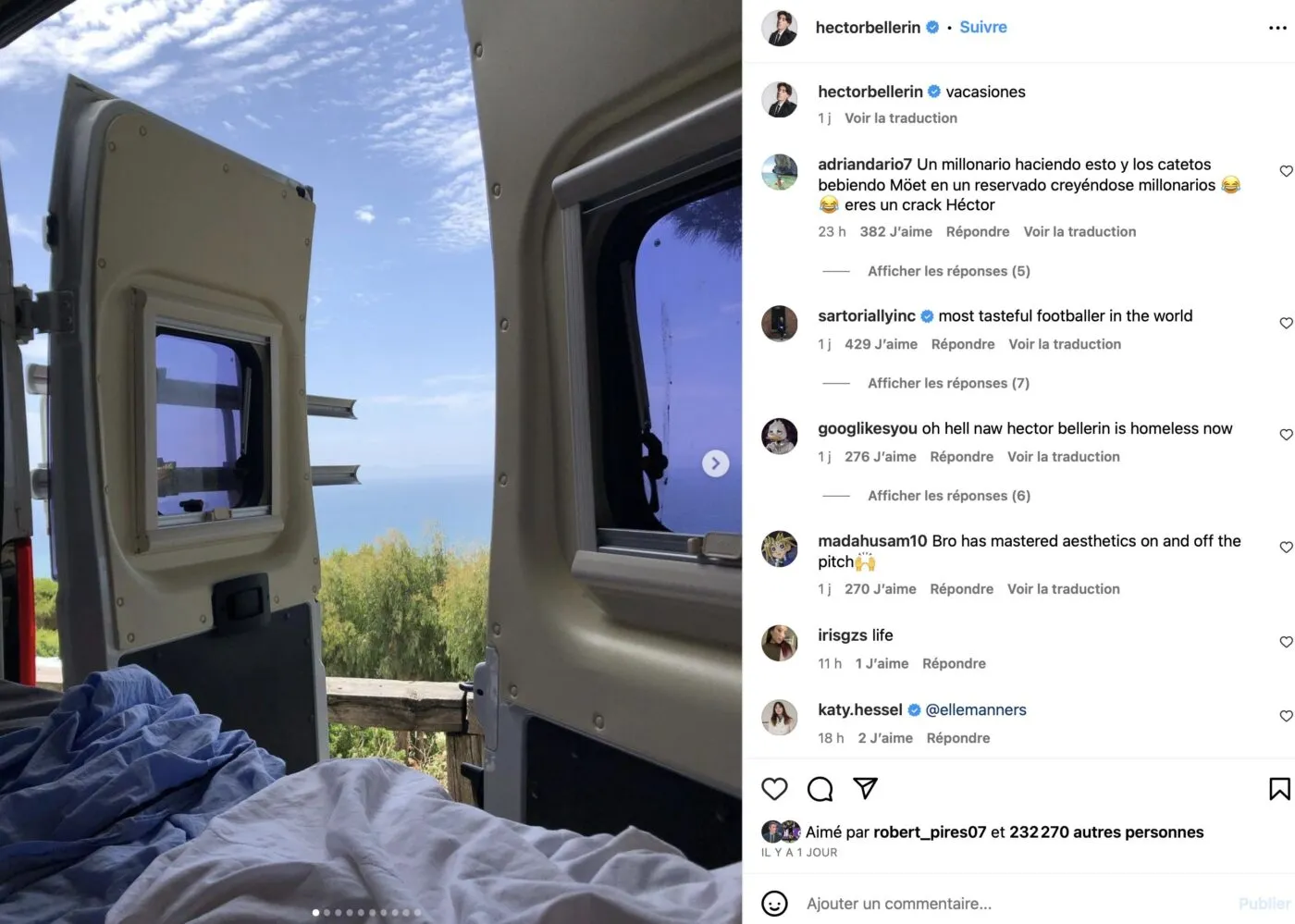 Les vacances simples et étonnantes d&rsquo;Héctor Bellerín