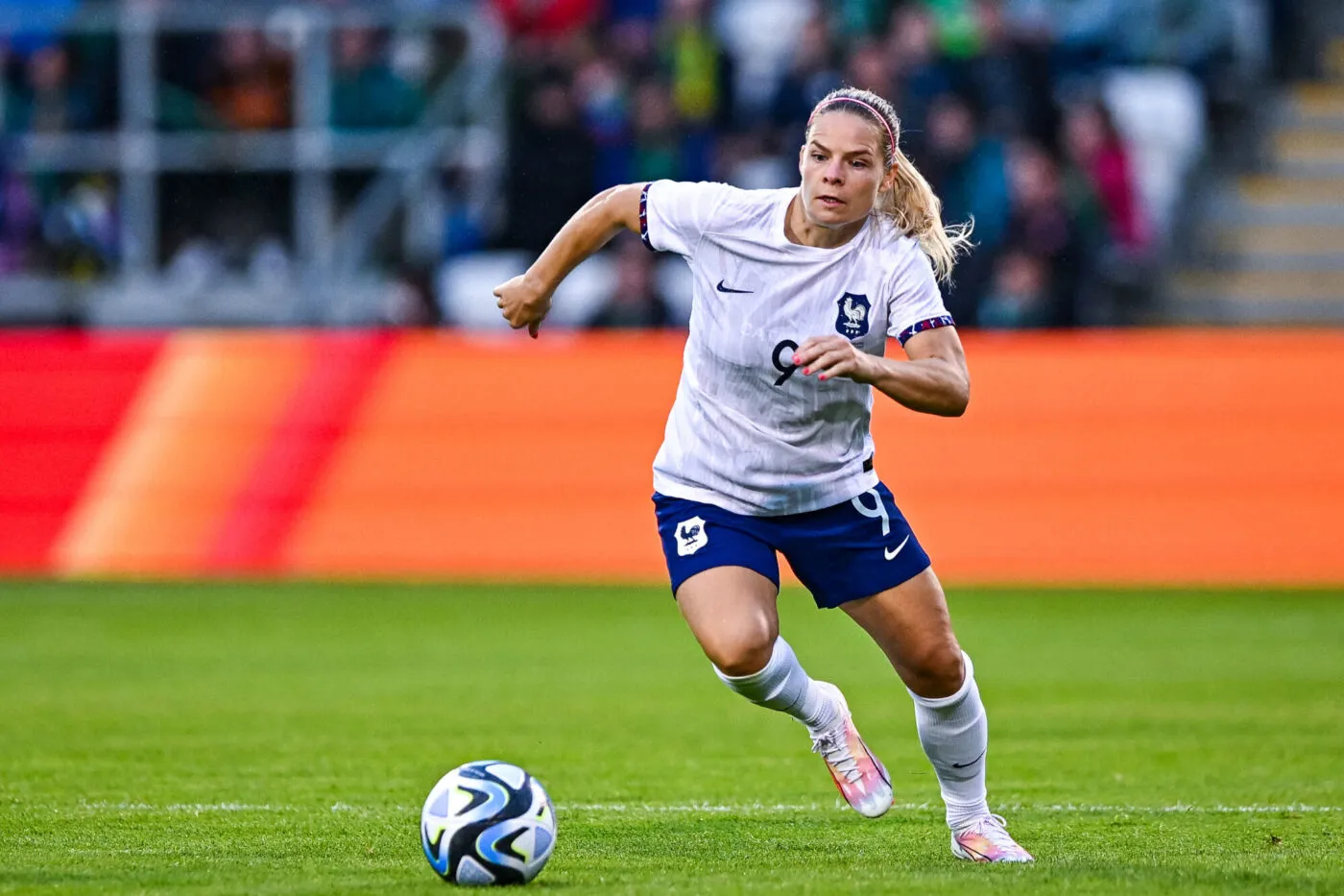 Eugenie LE SOMMER of France during the Women International Friendly match between Ireland and France at Tallaght Stadium on July 6, 2023 in Tallaght, Ireland. (Photo by Baptiste Fernandez/Icon Sport)