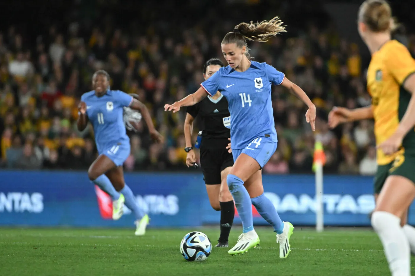 CommBank Matildas, ‘Send Off’ Match v France at Marvel Stadium in Melbourne, Australia on 14 July, 2023 Aissatou Tounkara of France during The Matilda’s friendly against France in the lead up to the FIFA Women’s World Cup. (Photo by Mark Avellino/Sportpix/Sipa USA) - Photo by Icon sport