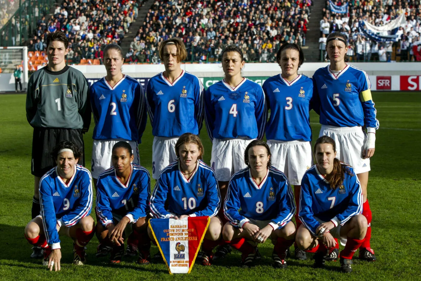 Equipe FRANCE during a qualifying world cup 2003 match between France and England at Stade Geoffroy Guichard, Saint Etienne, France. Novembre 16th 2002. (Photo by Alain Gadoffre / Onze / Icon Sport)