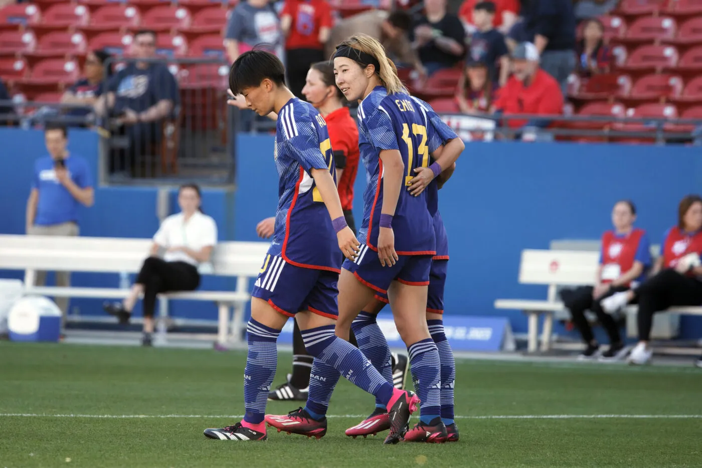 Japan’s Jin Endo (13) scores a goal in the 77th minute to put Japan ahead 3-0 over Canada in the 2023 SHEBELIEVES CUP Canada vs Japan at Toyota Stadium in Frisco, Texas on Wednesday February 22, 2023. (Photo by Ed Kelly/Image of Sport/Sipa USA) - Photo by Icon sport