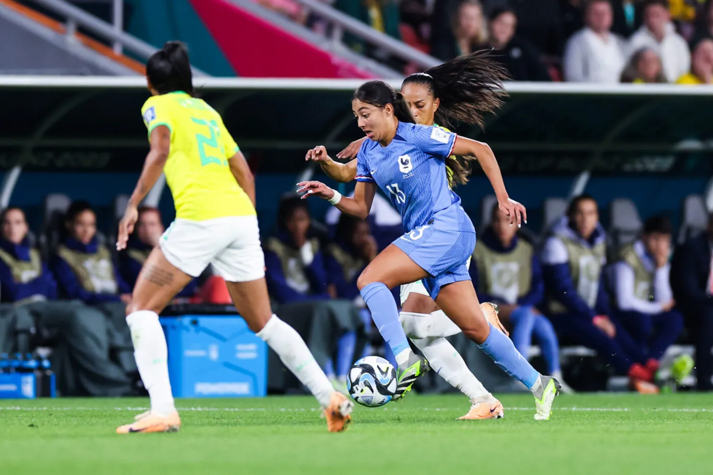 Selma BACHA of France during the Group F match between France and Brazil  at 2023 FIFA Womens World Cup on July 29, 2023 in Brisbane, Australia. (Photo by Kev Nagle/Icon Sport)
