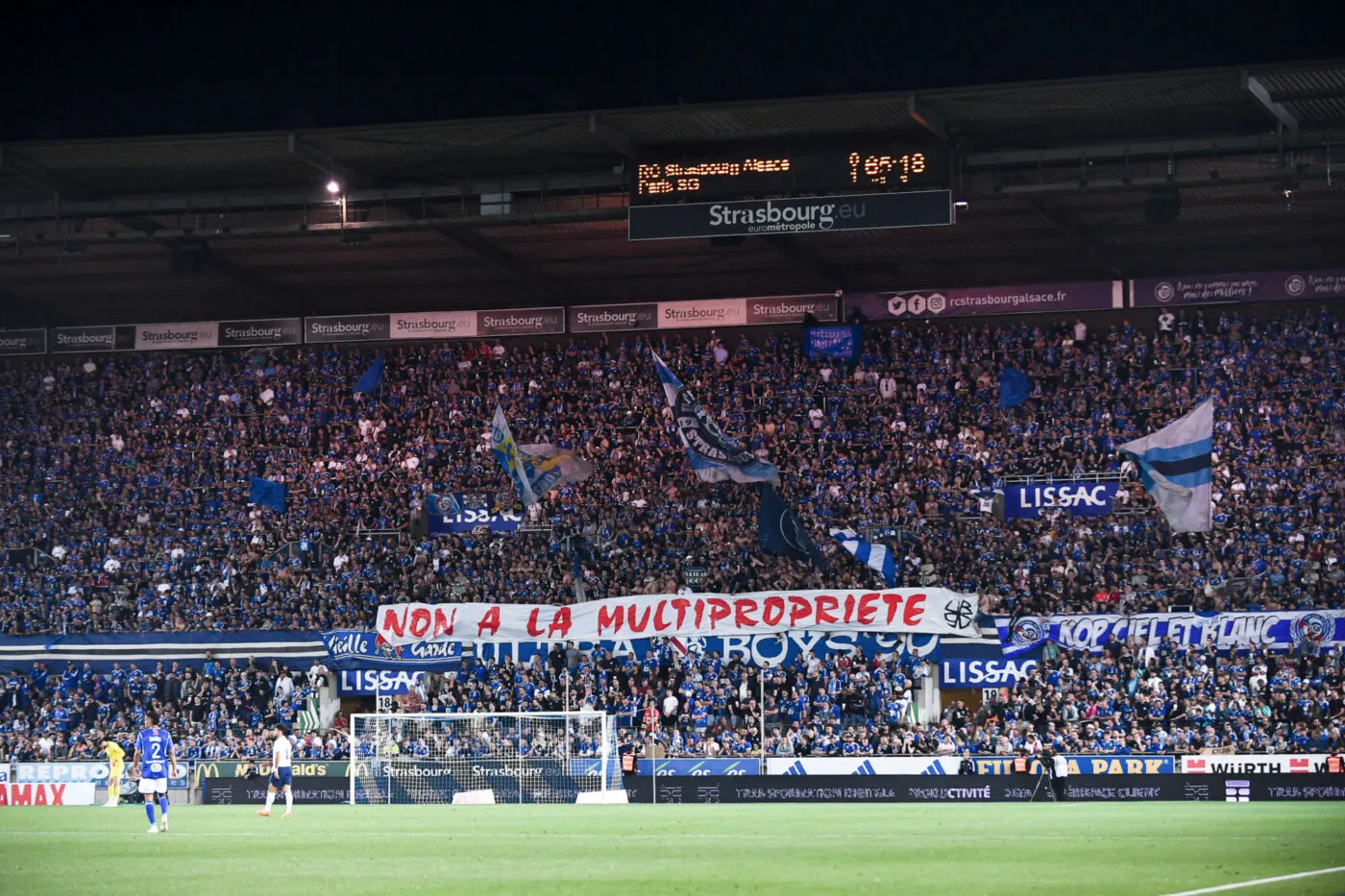 Illustration during the Ligue 1 Uber Eats match between Strasbourg and Paris at La Meinau Stadium on May 27, 2023 in Strasbourg, France. (Photo by Philipe Lecoeur/FEP/Icon Sport)