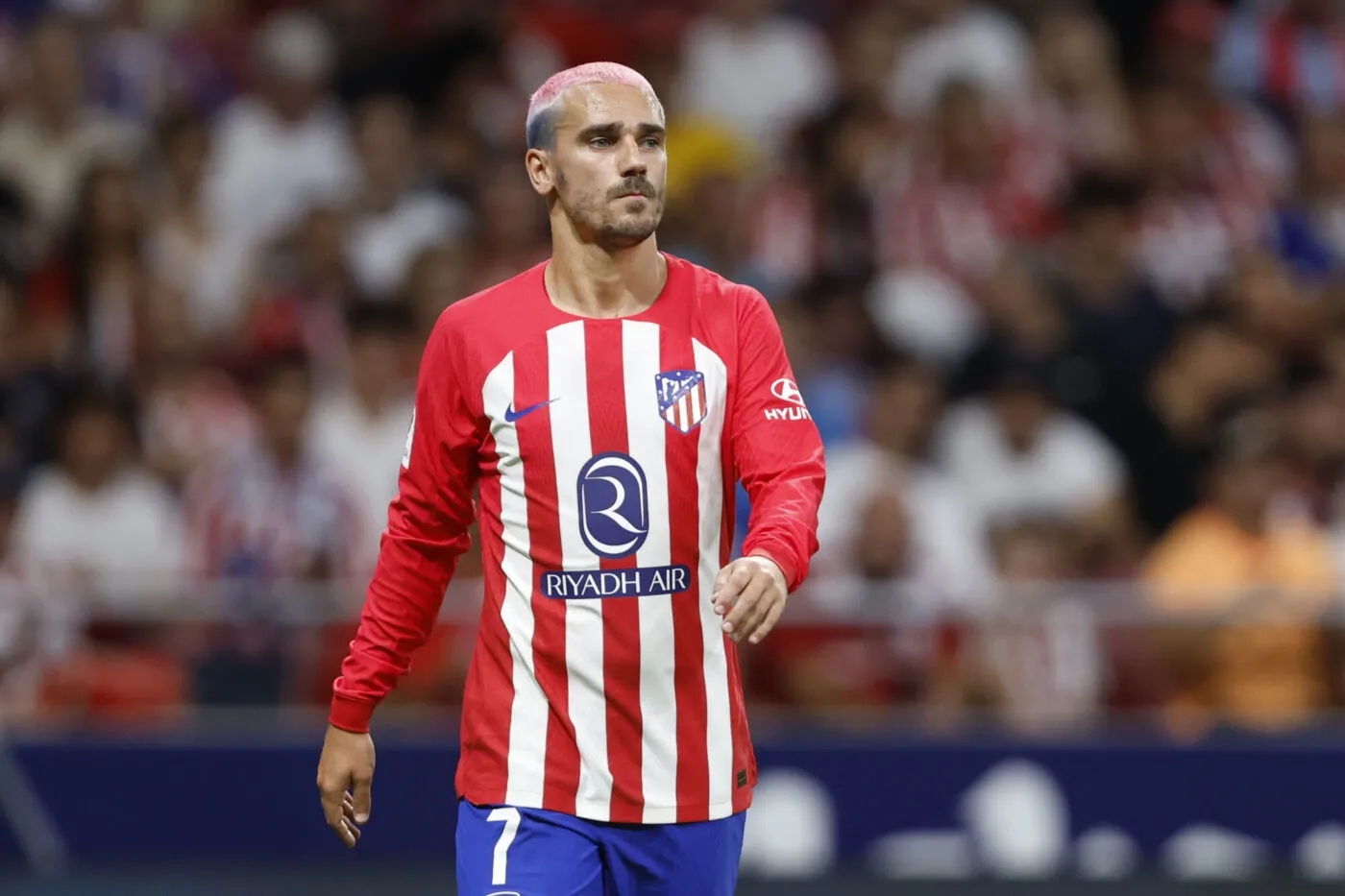 Antoine Griezmann of Atletico de Madrid during the La Liga match between Atletico de Madrid and Granada CF played at CivItas Metropolitano Stadium on August 14 in Madrid, Spain. (Photo by Cesar Cebolla / Pressinphoto / Icon Sport) - Photo by Icon sport