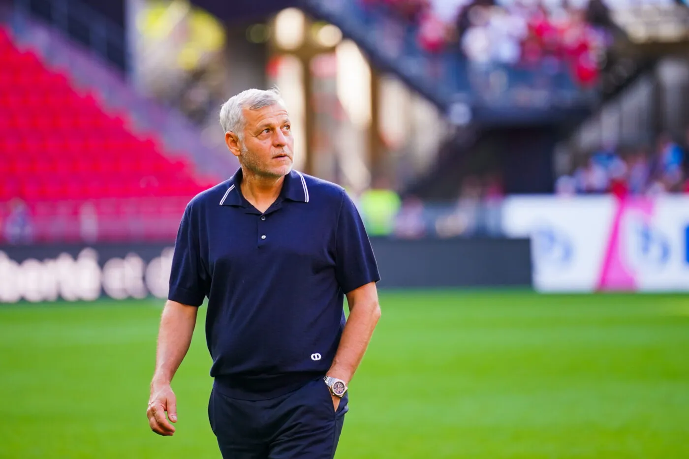 Bruno GENESIO coach of Rennes during the Ligue 1 Uber Eats match between Rennes and Metz at Roazhon Park on August 13, 2023 in Rennes, France. (Photo by Emma Da Silva/Icon Sport)