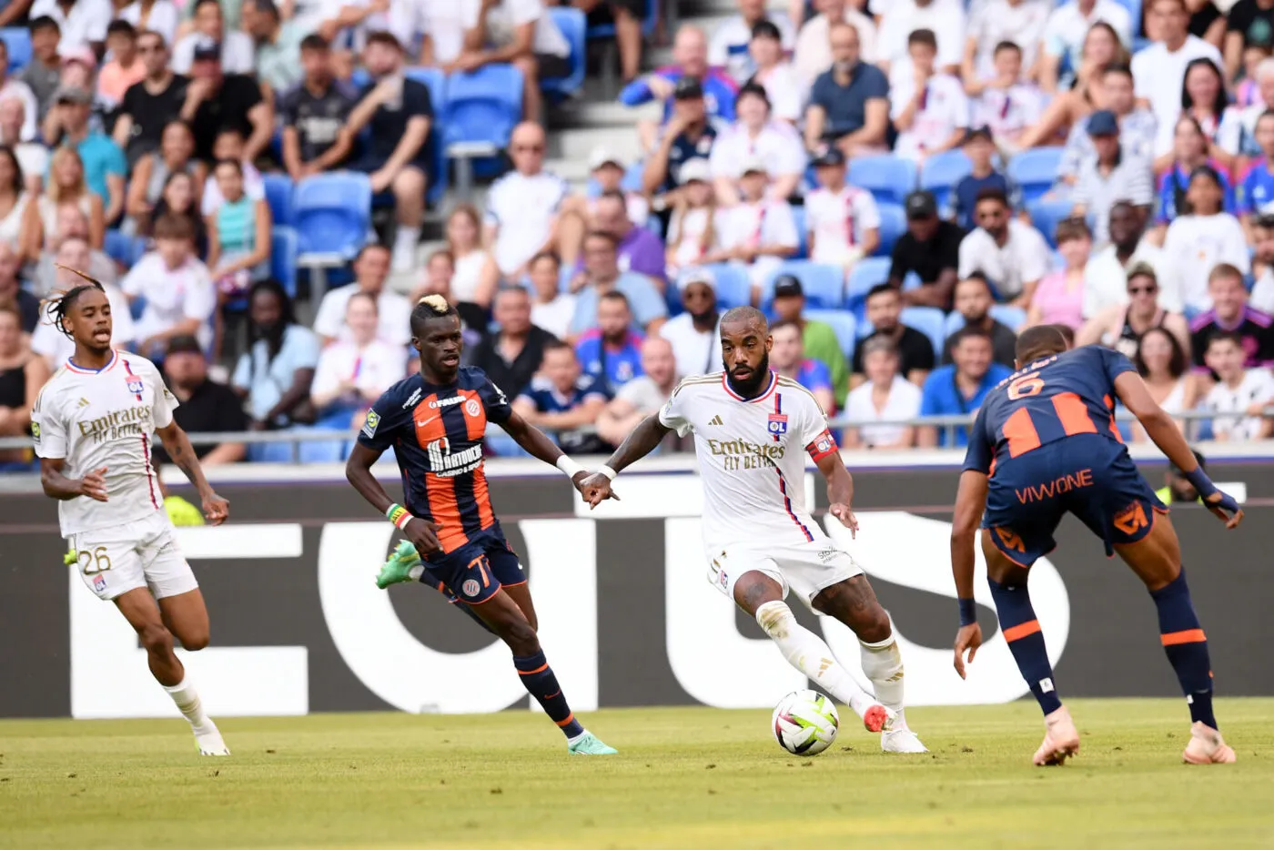 10 Alexandre LACAZETTE (ol) during the Ligue 1 Uber Eats match between Olympique Lyonnais and Montpellier Herault Sport Club at Groupama Stadium on August 19, 2023 in Lyon, France. (Photo by Philippe Lecoeur/FEP/Icon Sport)