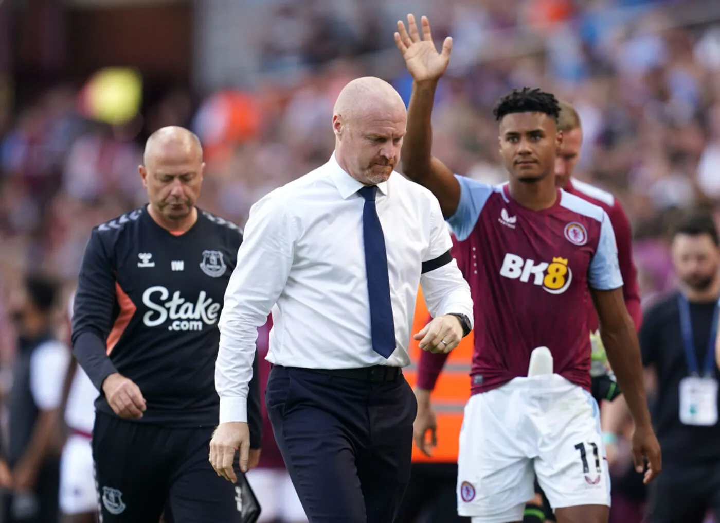 Everton manager Sean Dyche reacts following the Premier League match at Villa Park, Birmingham. Picture date: Sunday August 20, 2023. - Photo by Icon sport