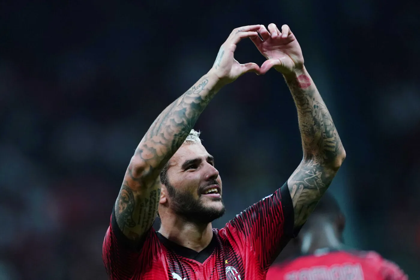 Foto Spada/LaPresse 26 Agosto 2023 - Milano , Italia - sport, calcio - Ac Milan vs Torino - Campionato italiano di calcio Serie A TIM 2023/2024 - Stadio San Siro. Nella foto: Theo Hernandez (AC Milan); esultanza dopo gol 3-1 August 26 , 2023 Milan , Italy - sport, calcio - Milan vs Torino - Serie A Football Championship 2023/2024 - San Siro Stadium . In the pic : Theo Hernandez (AC Milan); celebrates after scoring 3-1 - Photo by Icon sport
