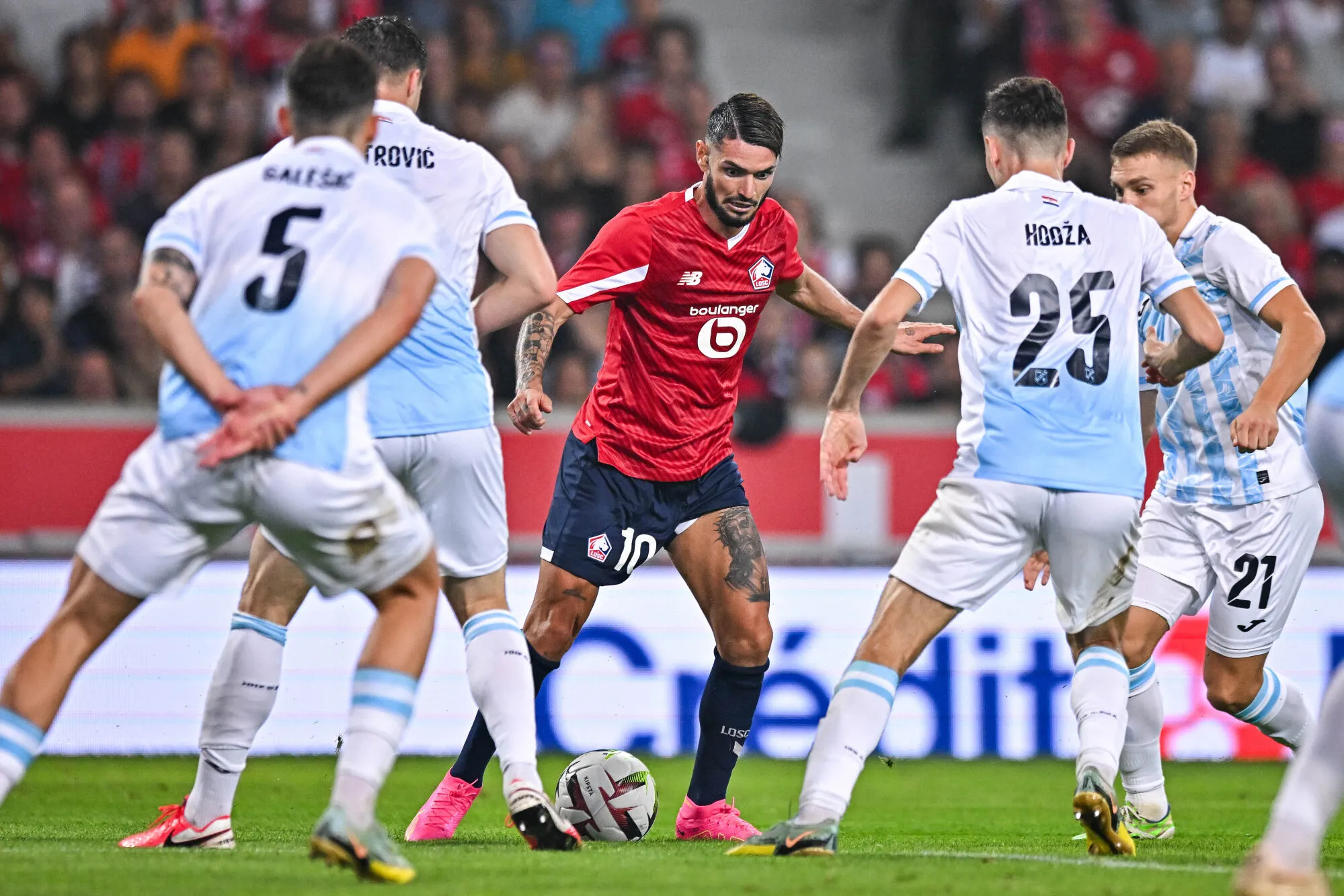 Remy CABELLA of Lille during the Europa Conference League play-off soccer match between Lille and HNK Rijeka at Stade Pierre Mauroy on August 24, 2023 in Lille, France. (Photo by Baptiste Fernandez/Icon Sport)