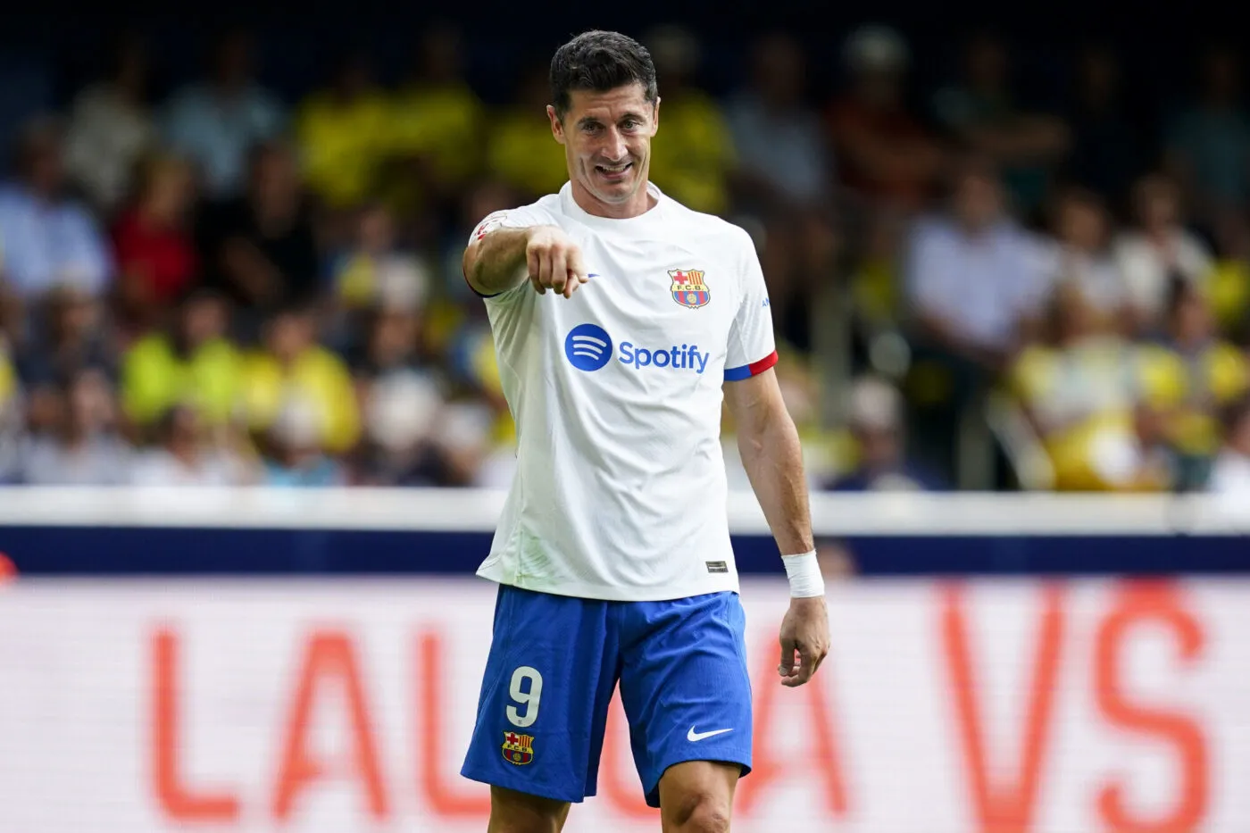 Robert Lewandowski of FC Barcelona during the La Liga match between Villarreal CF and FC Barcelona played at La Ceramica Stadium on August 27 in Villarreal, Spain. (Photo by Sergio Ruiz / Pressinphoto / Icon Sport) - Photo by Icon sport