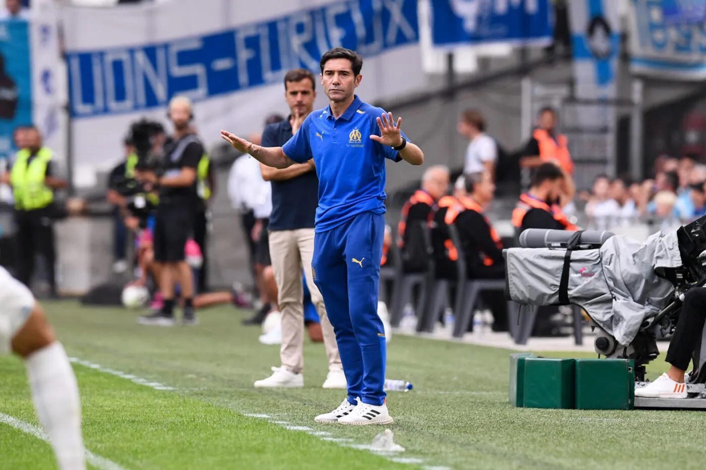 MARCELINO GARCIA TORAL (Entraineur Marseille OM) during the Ligue 1 Uber Eats match between Olympique de Marseille and Toulouse Football Club  at Orange Velodrome on September 17, 2023 in Marseille, France. (Photo by Philippe Lecoeur/FEP/Icon Sport)