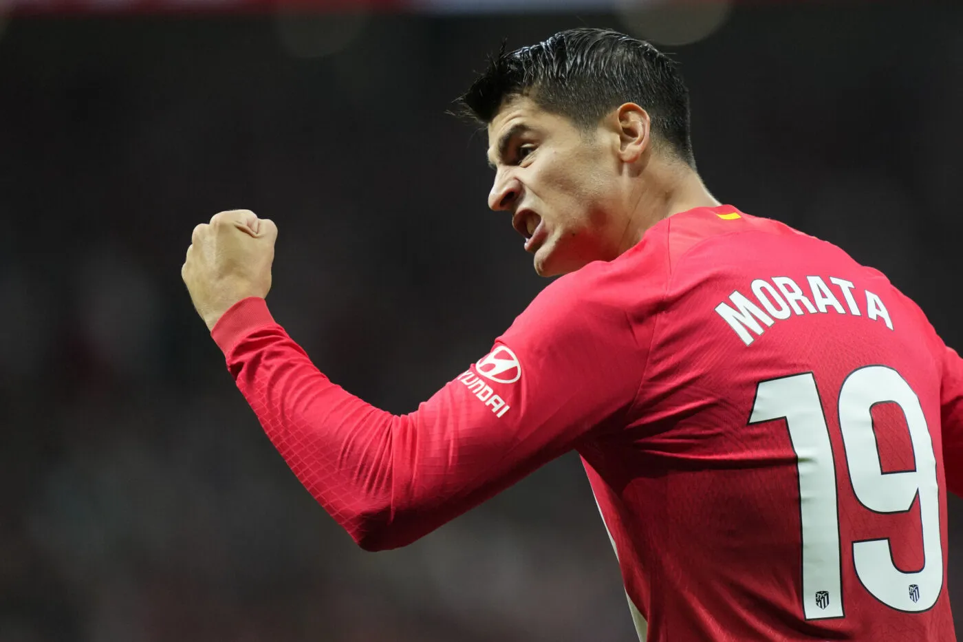Alvaro Morata of Atletico de Madrid during the La Liga match between Atletico de Madrid and Real Madrid played at Civitas Metropolitano Stadium on September 24, 2023 in Madrid, Spain. (Photo by Cesar Cebolla / Pressinphoto / Icon Sport) - Photo by Icon sport