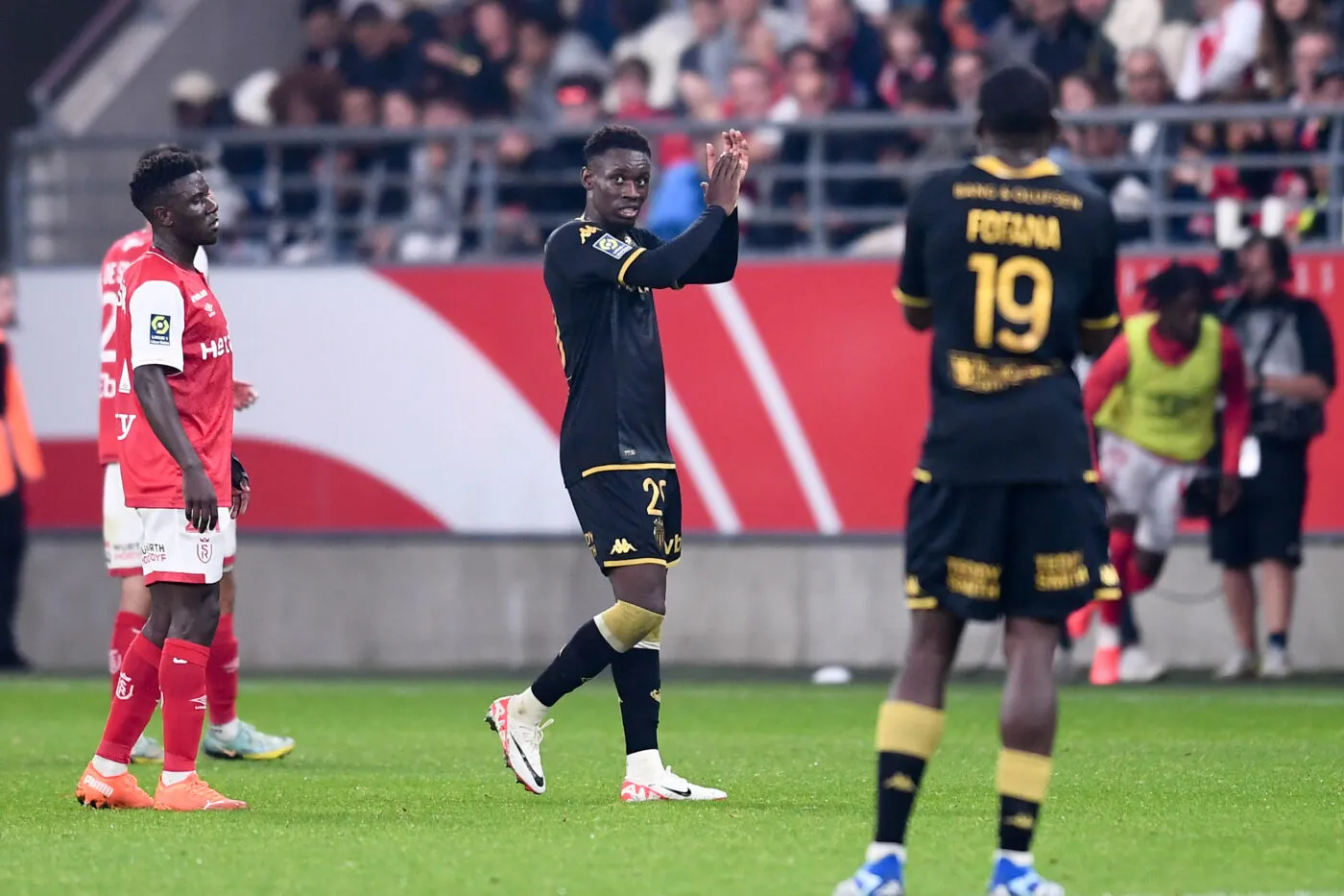 29 Folarin BALOGUN (asm) during the Ligue 1 Uber Eats match between Stade de Reims and Association Sportive de Monaco Football Club at Stade Auguste Delaune on October 7, 2023 in Reims, France. (Photo by Philippe Lecoeur/FEP/Icon Sport)