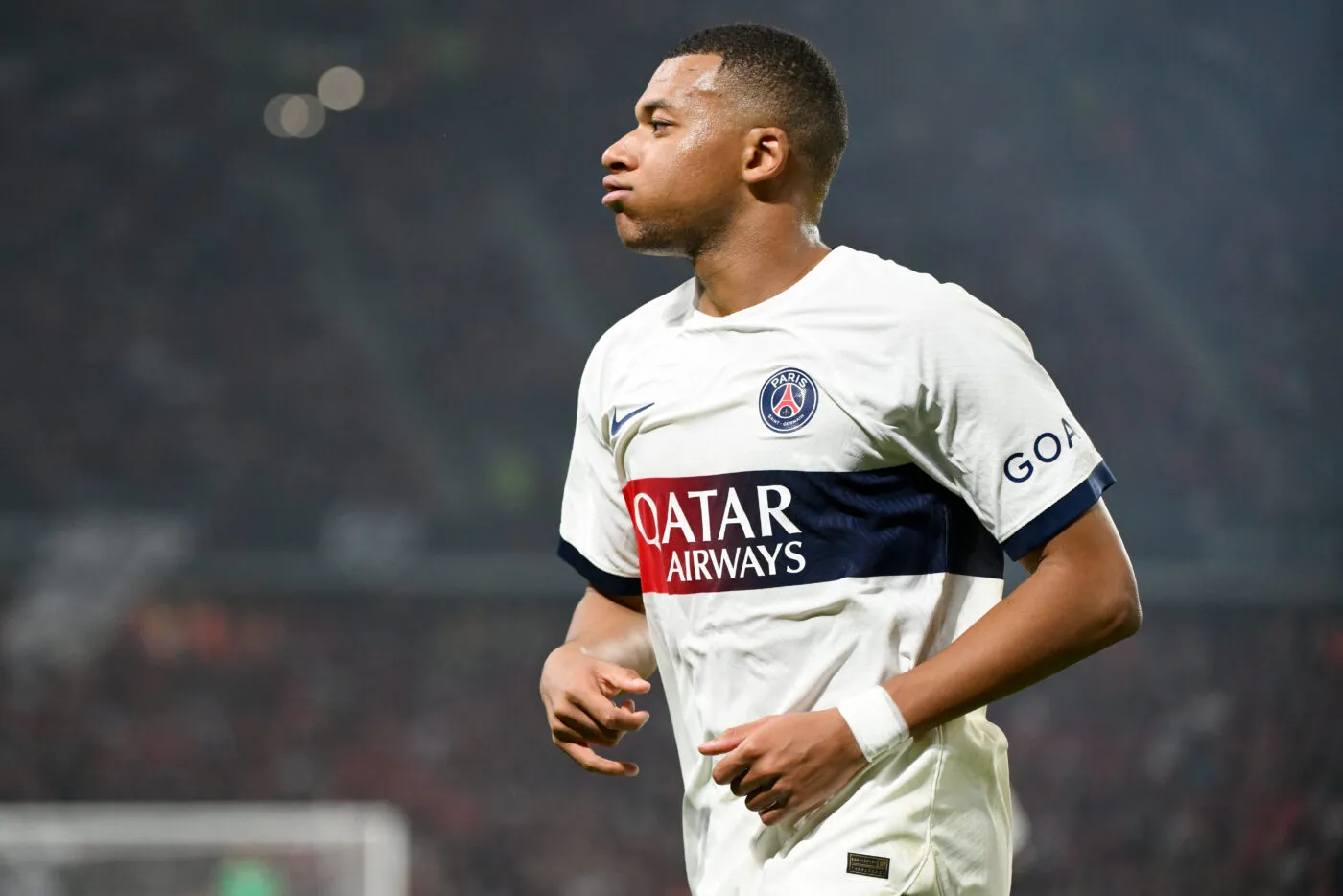 07 Kylian MBAPPE (psg) during the Ligue 1 Uber Eats match between Stade Rennais Football Club and Paris Saint-Germain Football Club at Roazhon Park  on October 8, 2023 in Rennes, France. (Photo by Christophe Saidi/FEP/Icon Sport)