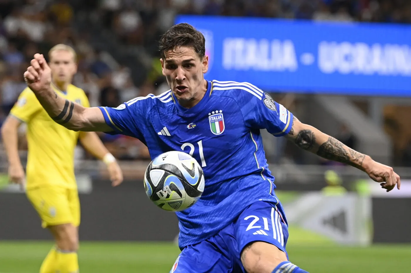 Foto Fabio Ferrari/LaPresse 12 Settembre 2023 - Milano, Italia - sport, calcio - Italia Vs Ucraina - Qualificazioni Euro 2024 - Group C - Stadio Giuseppe Meazza San Siro.