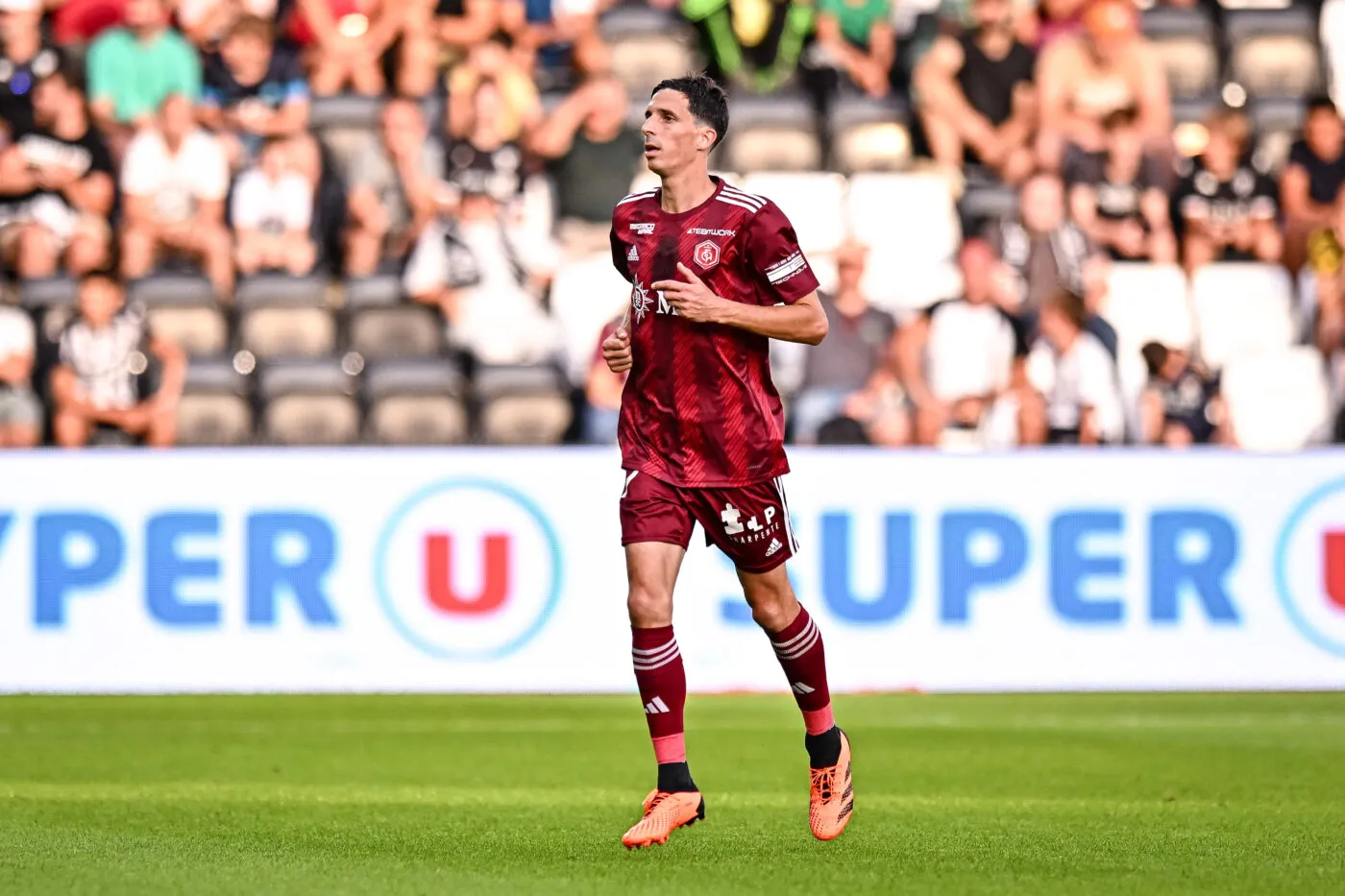 Vincent PAJOT of Annecy during the French Ligue 2 BKT soccer match between Angers SC and FC Annecy at Stade Raymond Kopa on August 12, 2023 in Angers, France. (Photo by Baptiste Fernandez/Icon Sport)