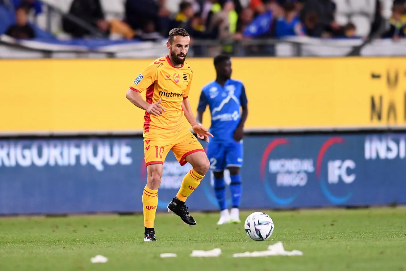 10 Alexandre BONNET (qrm) during the Ligue 2 BKT match between Grenoble Foot 38 and US Quevilly-Rouen Metropole at Stade des Alpes on September 23, 2023 in Grenoble, France. (Photo by Philippe Lecoeur/FEP/Icon Sport)